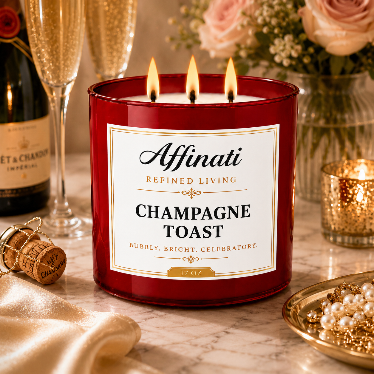 Champagne Toast 3-Wick Candle