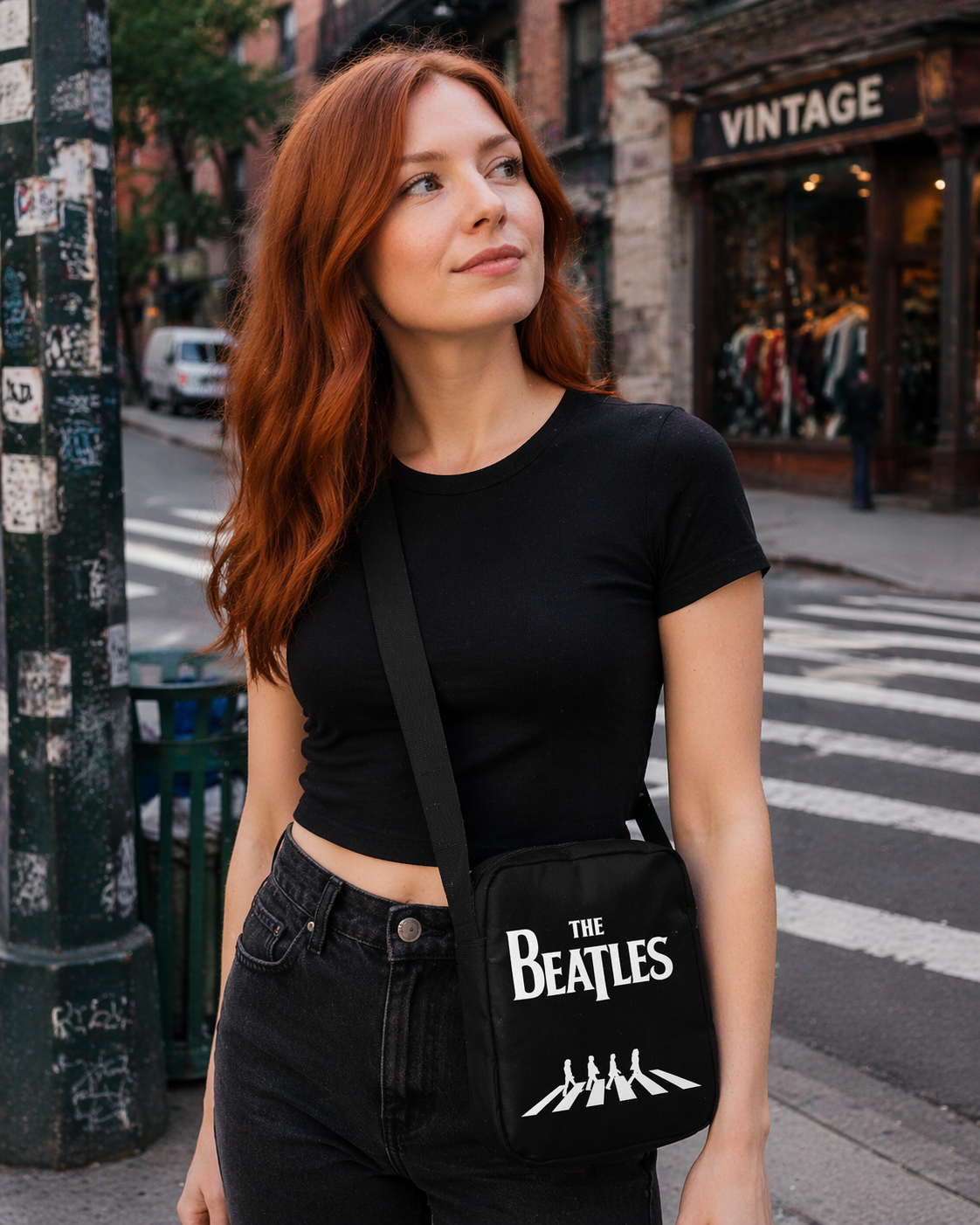 Rocksax The Beatles Crossbody Bag - Abbey Road B/W
