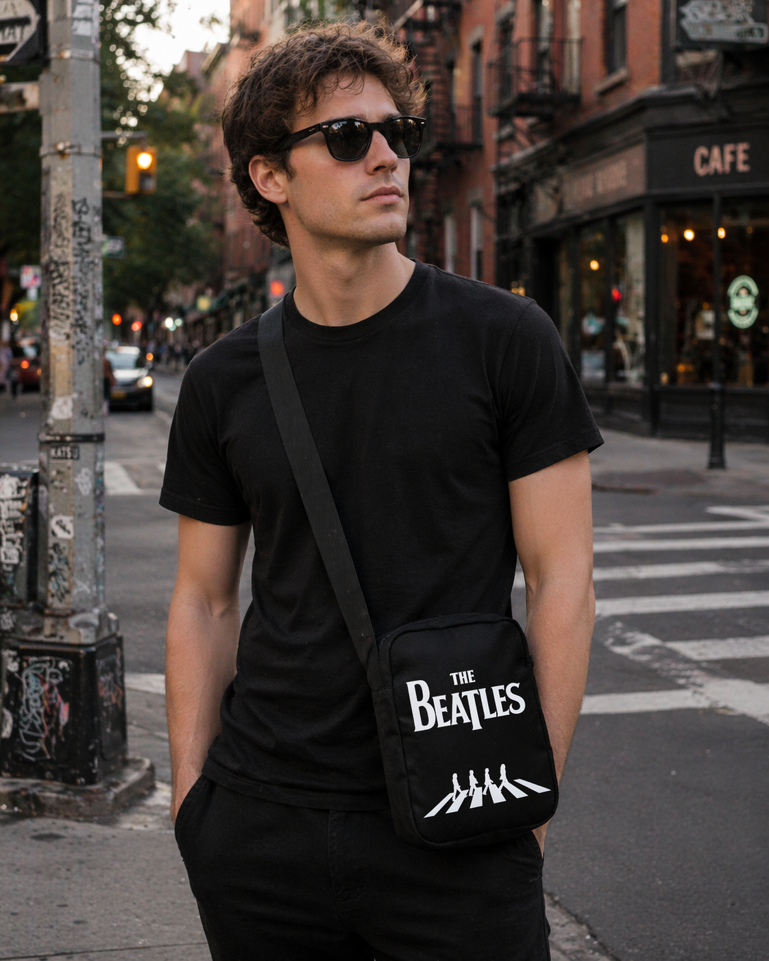Rocksax The Beatles Crossbody Bag - Abbey Road B/W