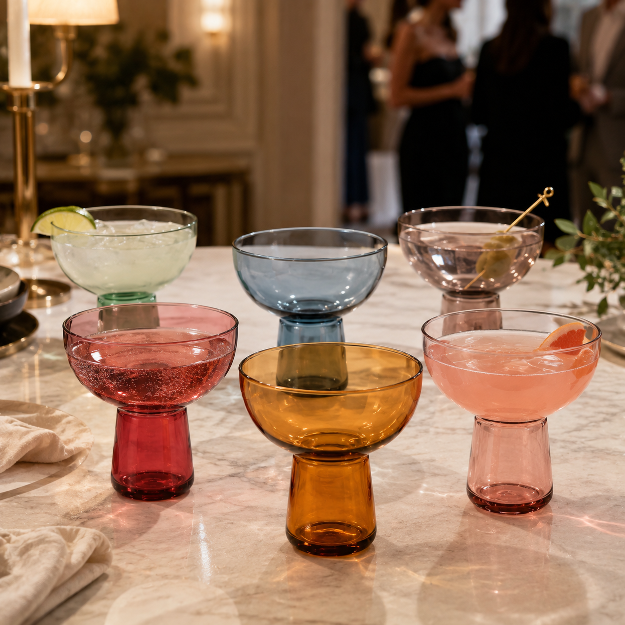 Tonal Margarita Cocktail Glassware, Set of 6