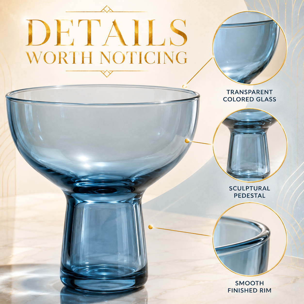 Tonal Margarita Cocktail Glassware, Set of 6