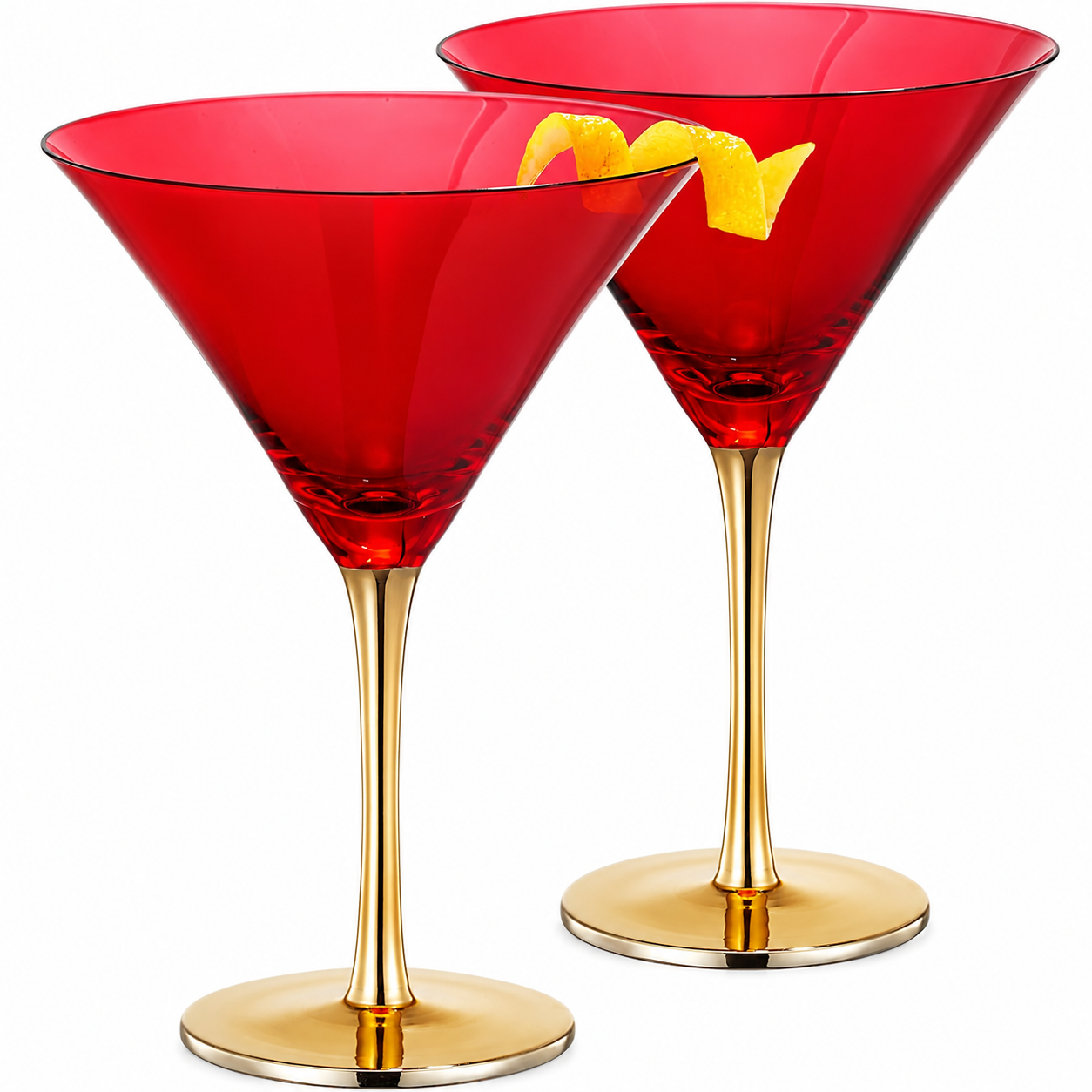 Deco Martini Cocktail Glassware, Set of 2