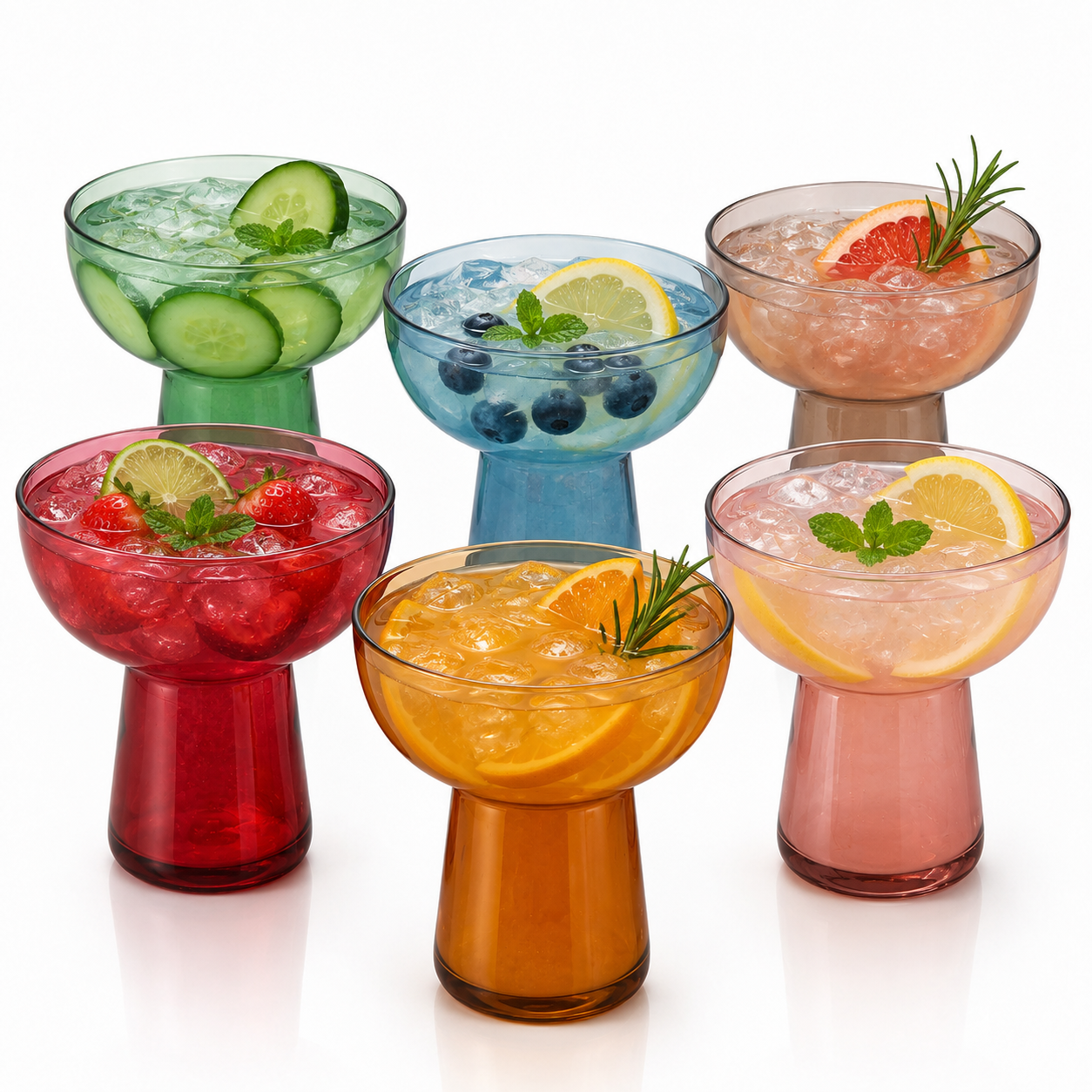 Tonal Margarita Cocktail Glassware, Set of 6