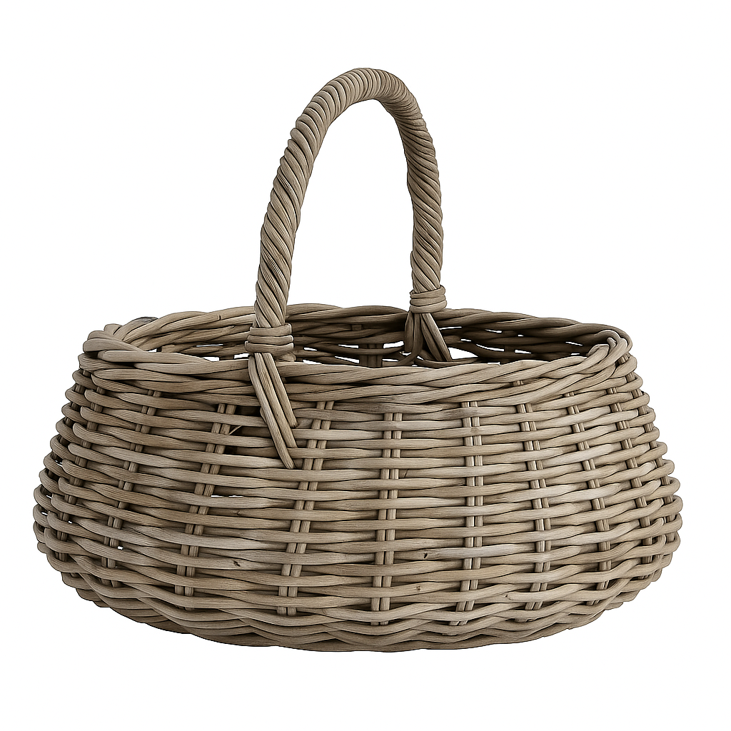 Rattan Market Basket