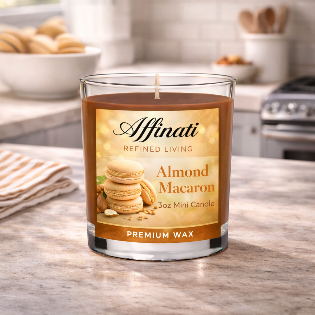 Almond Macaron Mini Candle
