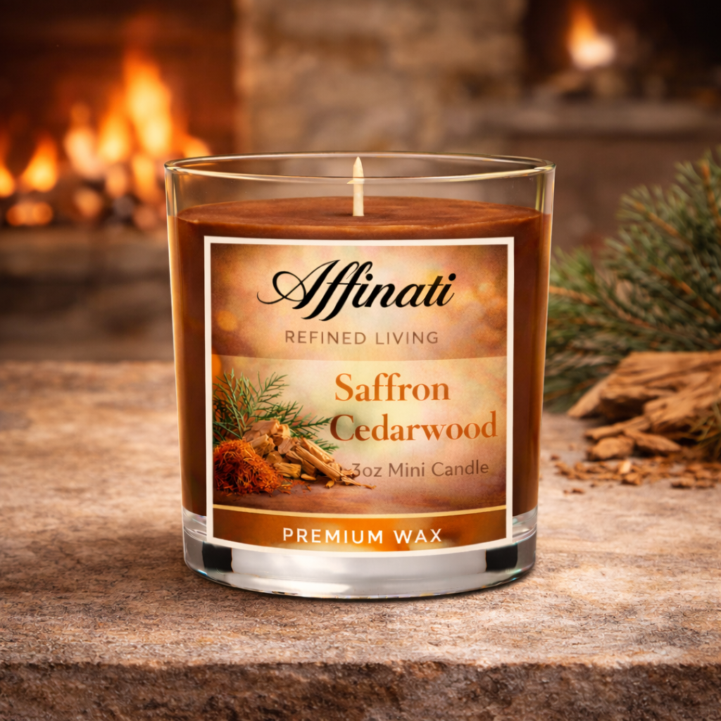 Saffron Cedarwood Mini Candle