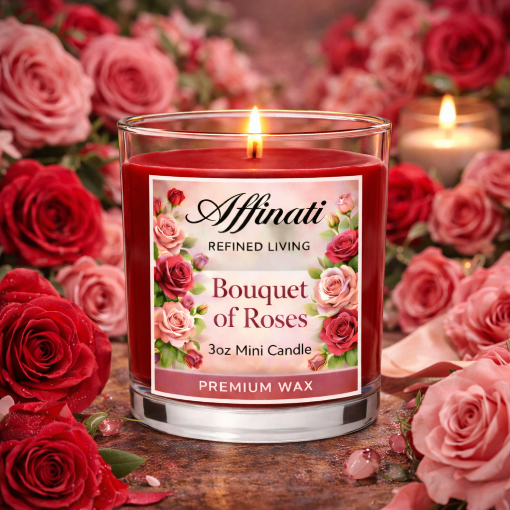 Bouquet of Roses Mini Candle