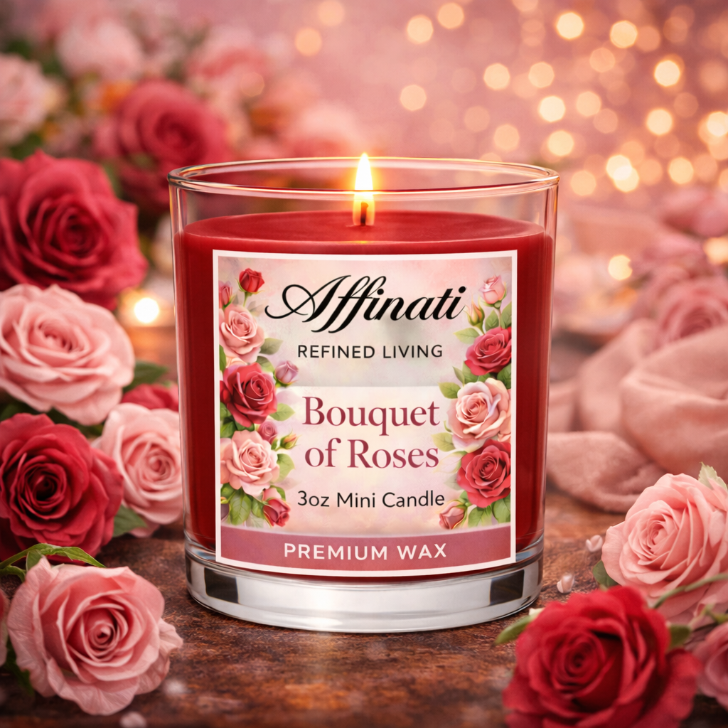 Bouquet of Roses Mini Candle