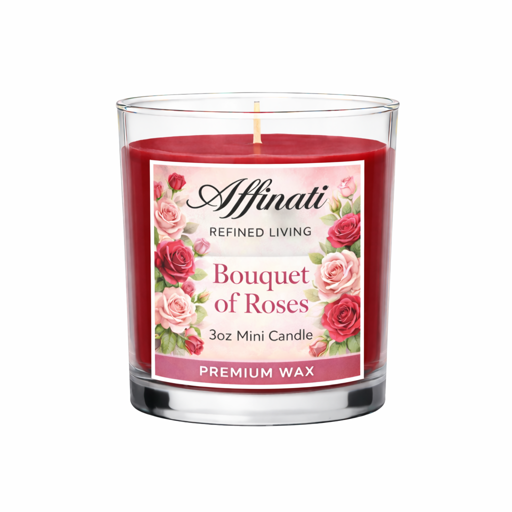 Bouquet of Roses Mini Candle