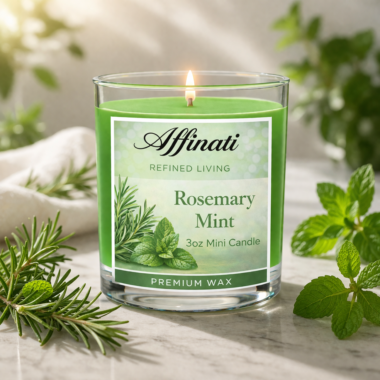 Rosemary Mint Mini Candle