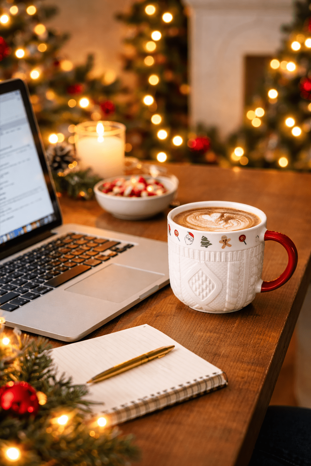 Christmas Ceramic Mug Set – Cozy Sweater Style Coffee Mugs, Holiday Gift