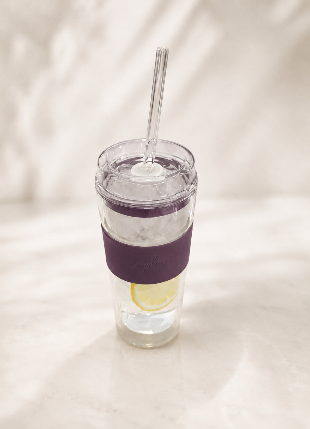 SipLux® Glass Travel Cup with Lid