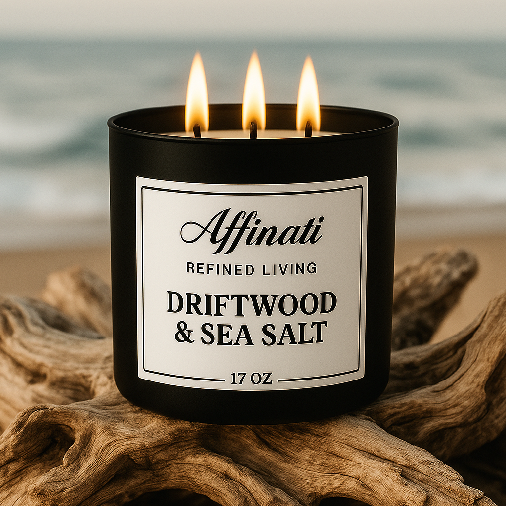 3-Wick Driftwood & Sea Salt Candle