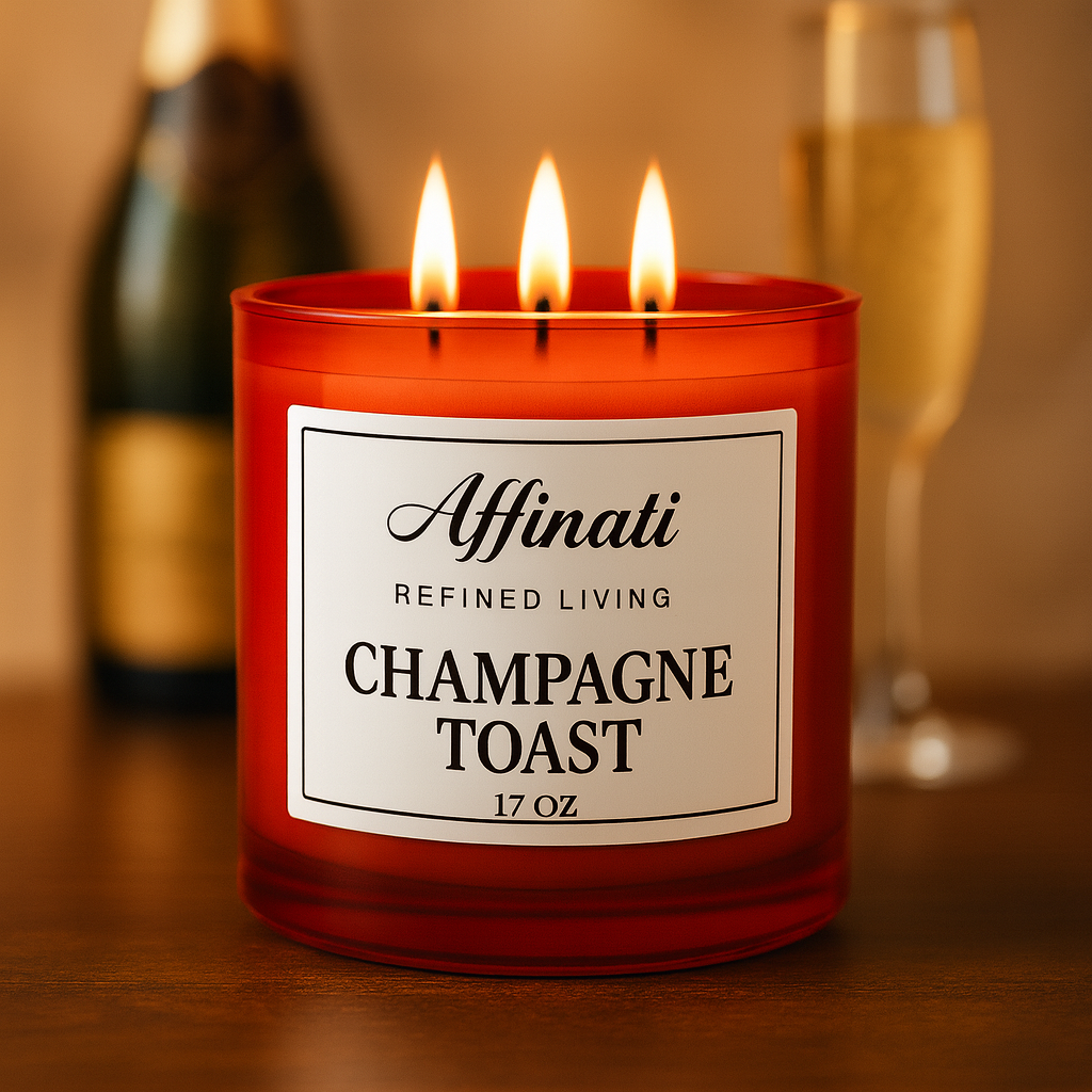 3-Wick Champagne Toast Candle
