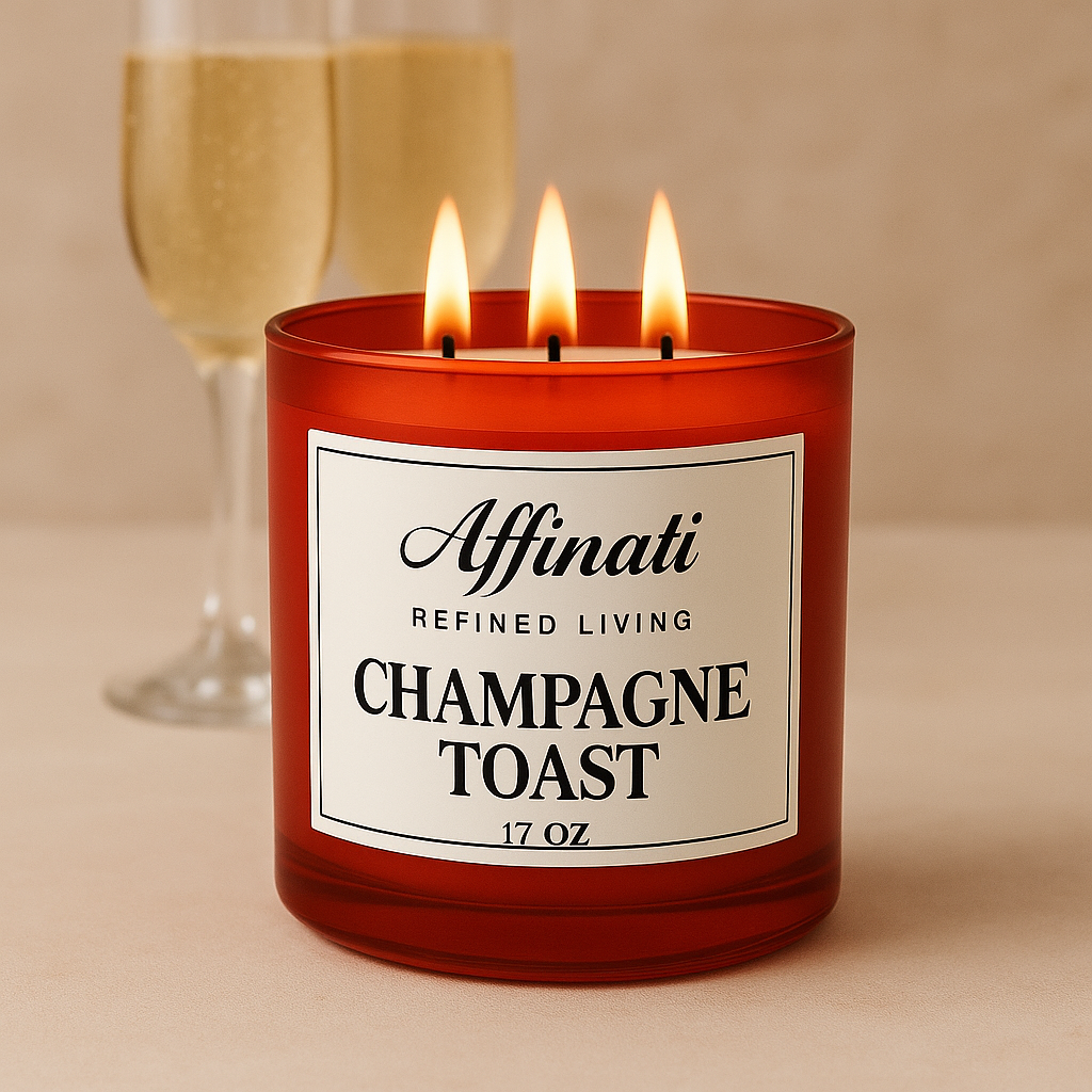 3-Wick Champagne Toast Candle