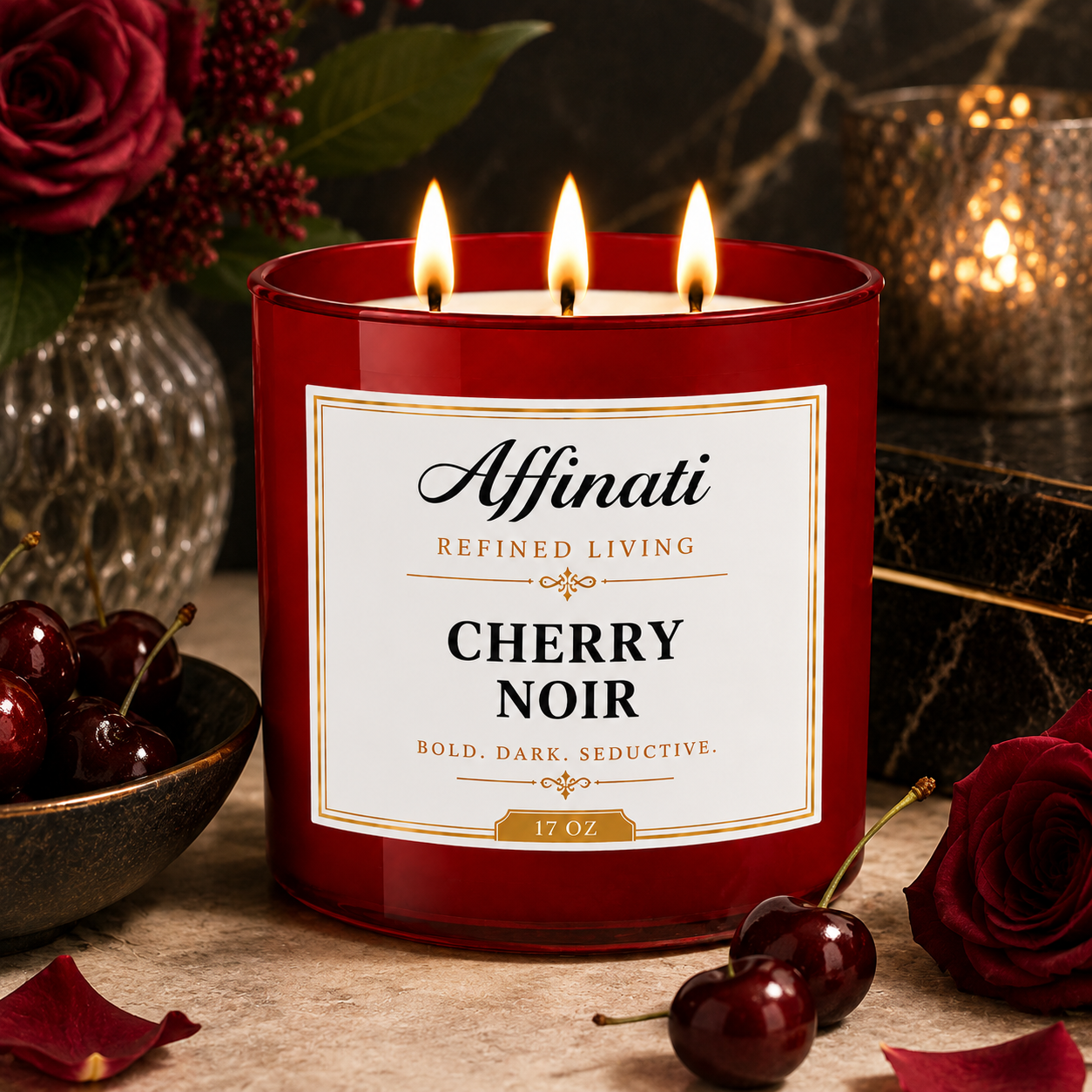 Cherry Noir 3-Wick Candle