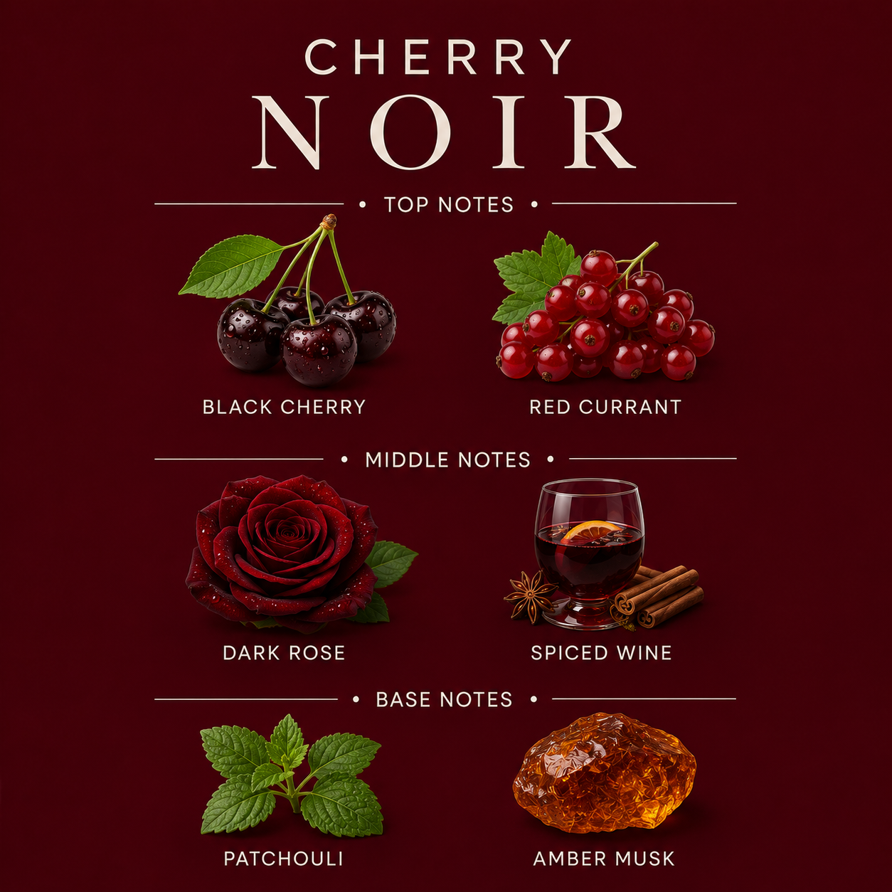 Cherry Noir 3-Wick Candle