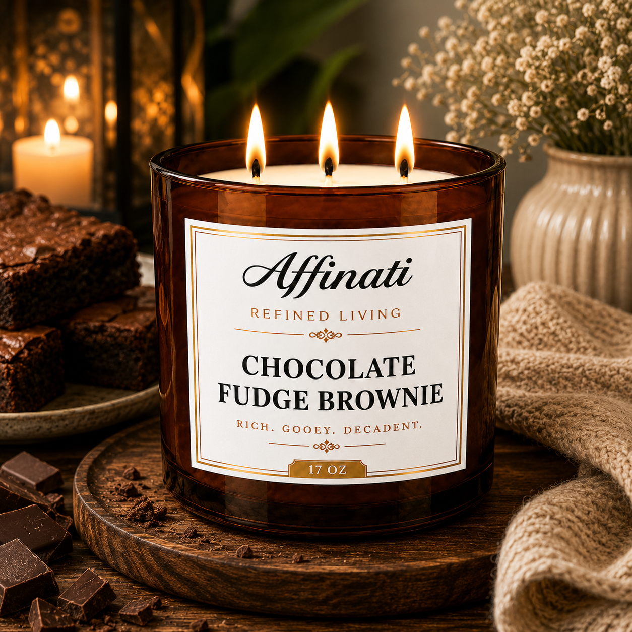 Chocolate Fudge Brownie 3-Wick Candle