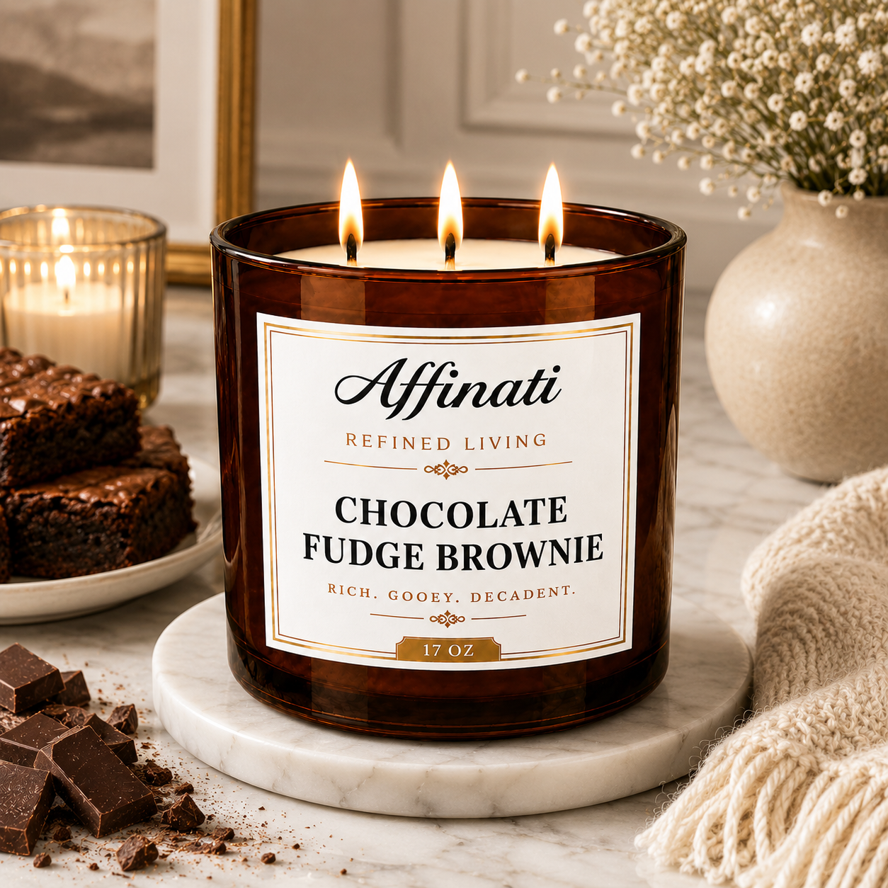 Chocolate Fudge Brownie 3-Wick Candle