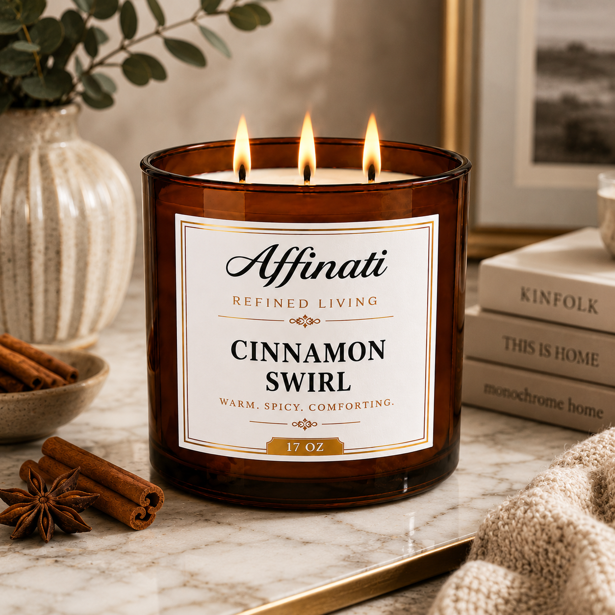Cinnamon Swirl 3-Wick Candle