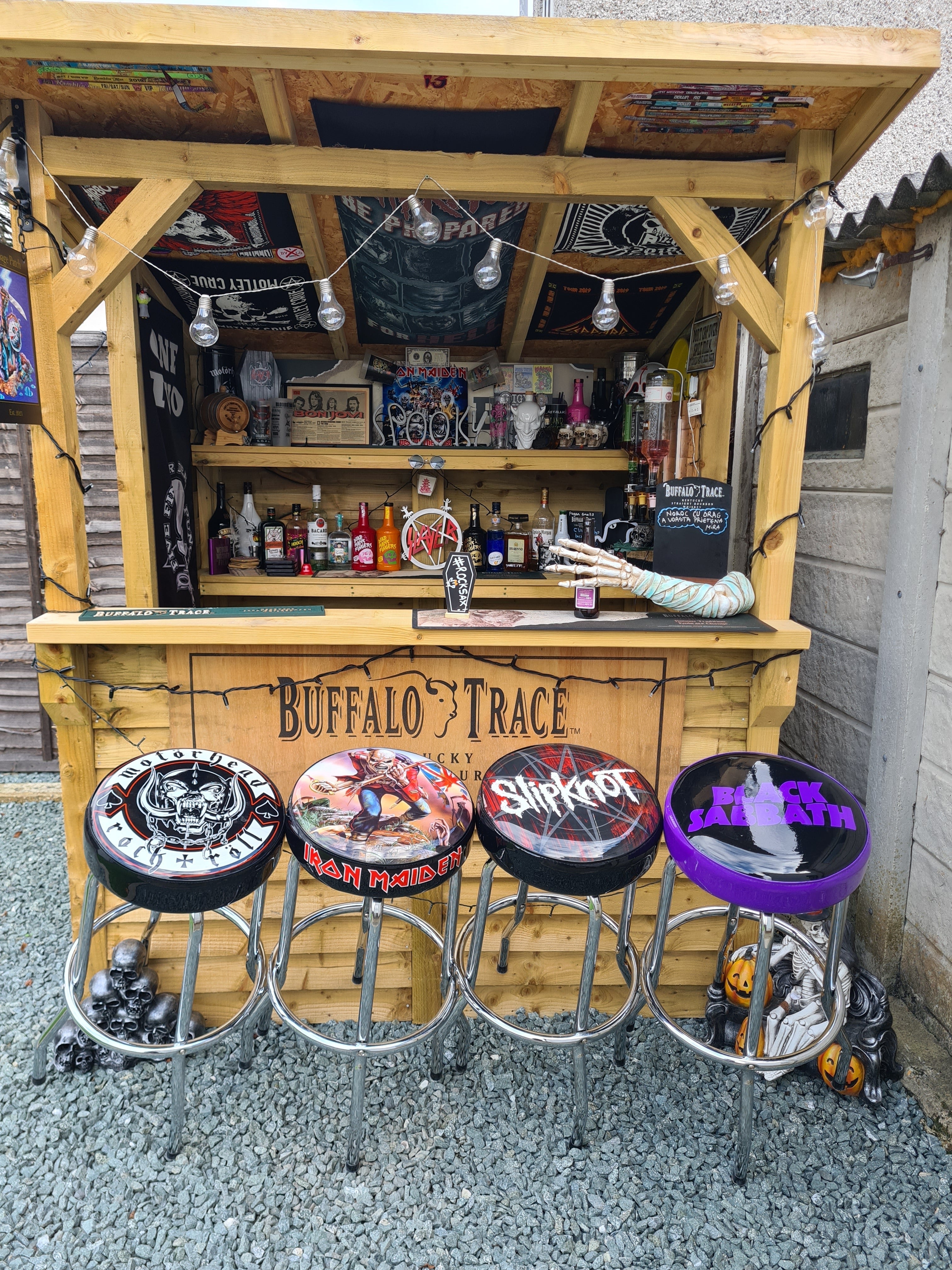 Rocksax Marilyn Manson Bar Stool - Red Lips