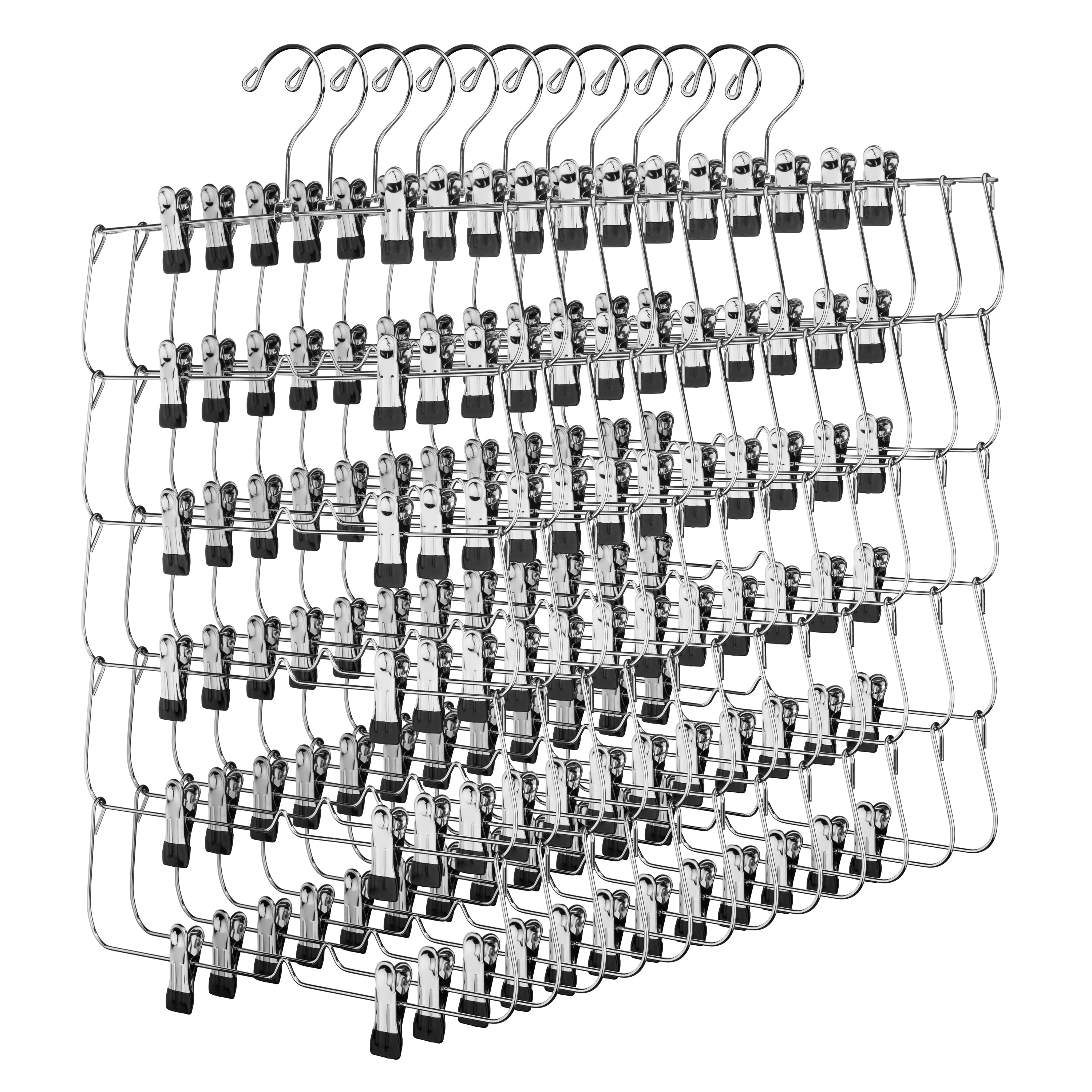 6-Tier Foldable Pants & Skirts Hanger Organizer