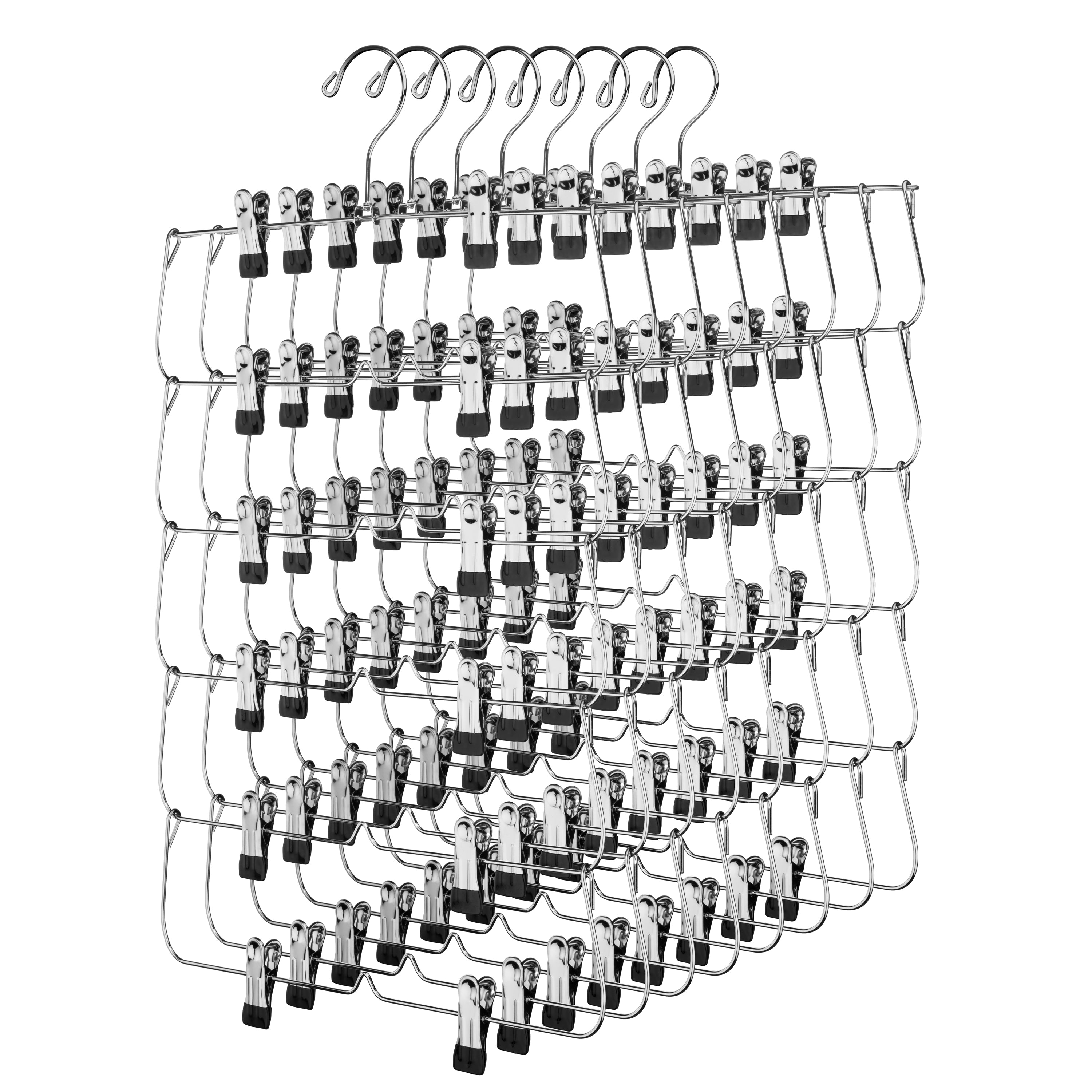 6-Tier Foldable Pants & Skirts Hanger Organizer