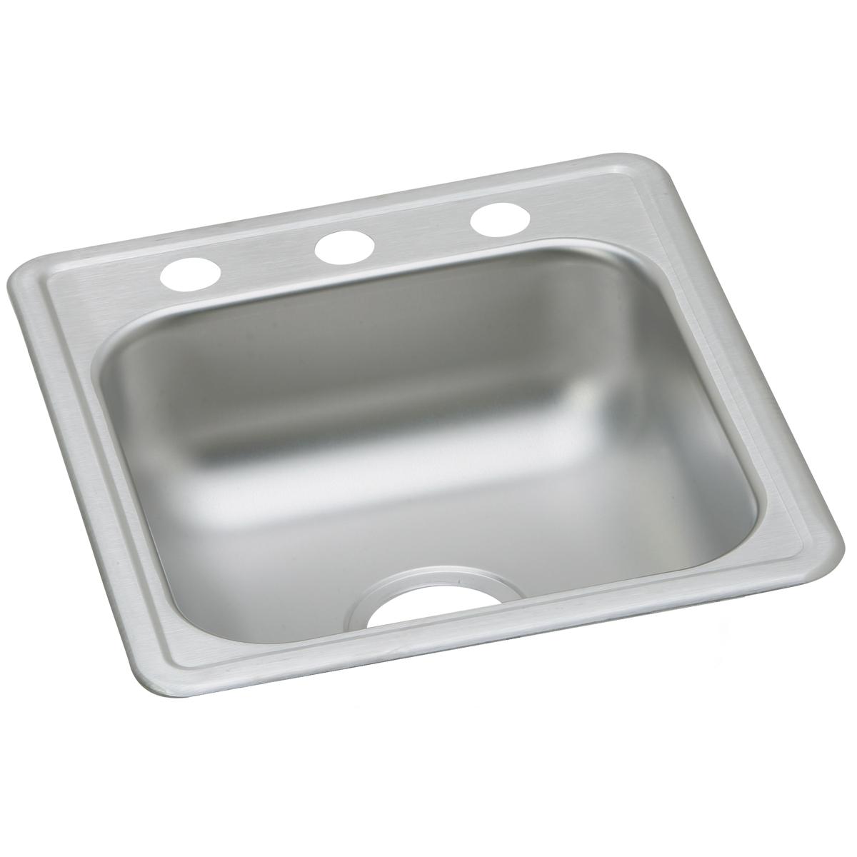 Elkay Dayton Stainless Steel 17'' X 19'' X 6-1/8'', Single Bowl Drop-In Bar Sink