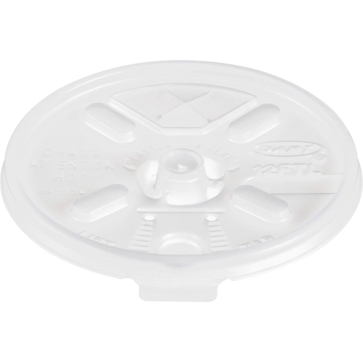 Dart Lift-N-Lock Coffee Cup Clear Lids - Dome - Plastic - 100 / Carton - White, Translucent
