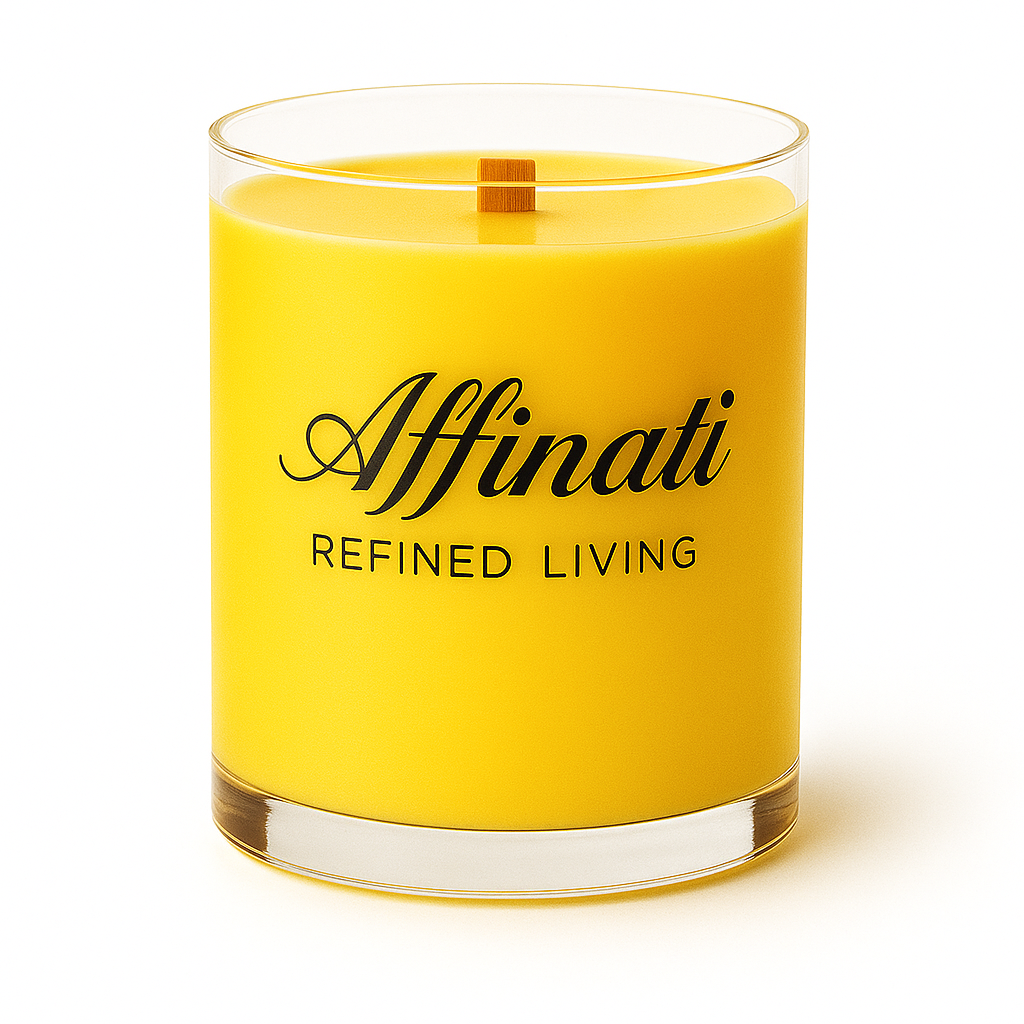 Golden Paloma Wooden Wick Candle – Luxury 10 oz Soy Blend | Affinati