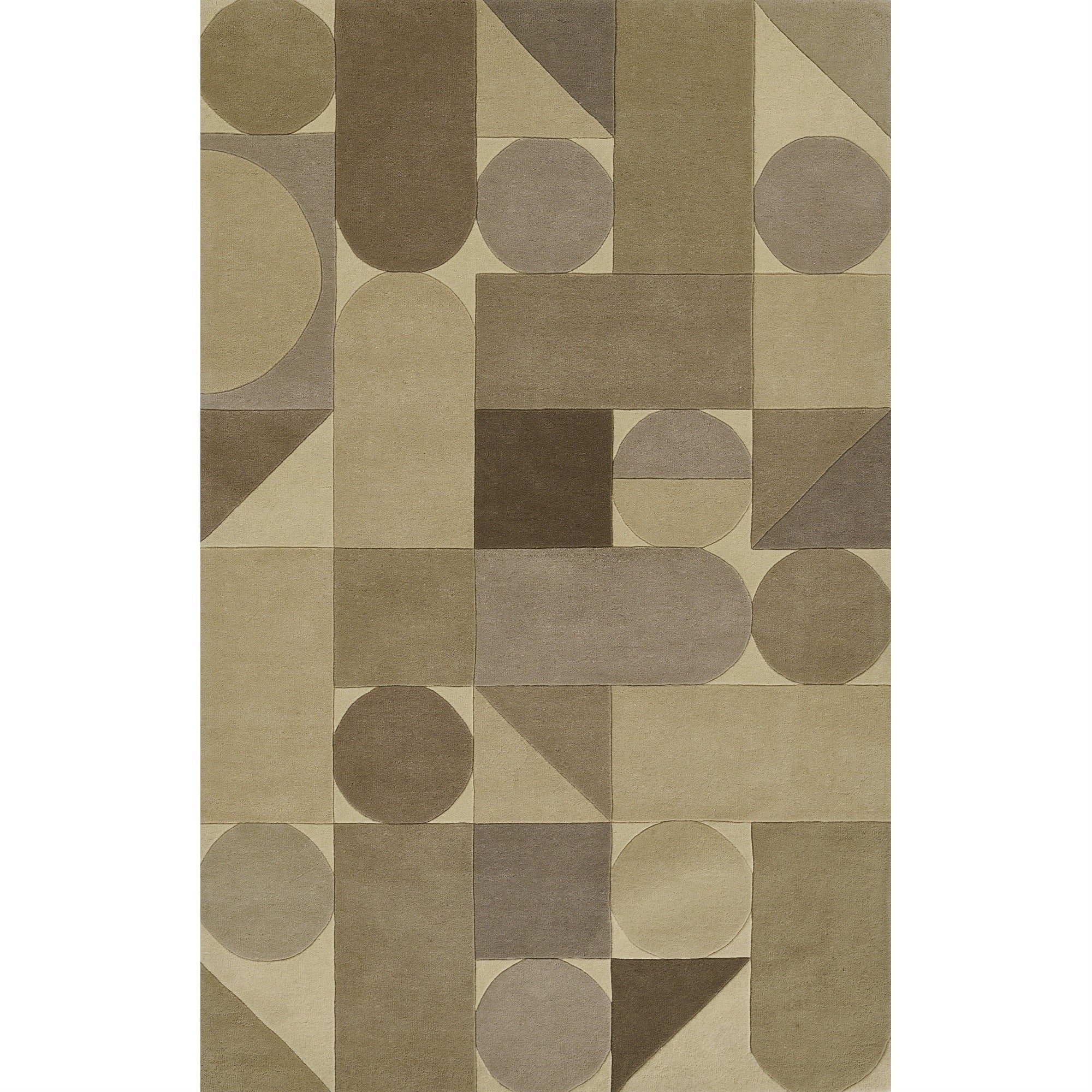 Novogratz Delmar Collection Wool Area Rug, Neutral, 36 x 56 Size Mat for Living Room, Bedroom, Dining Room, Nursery, Hallways,