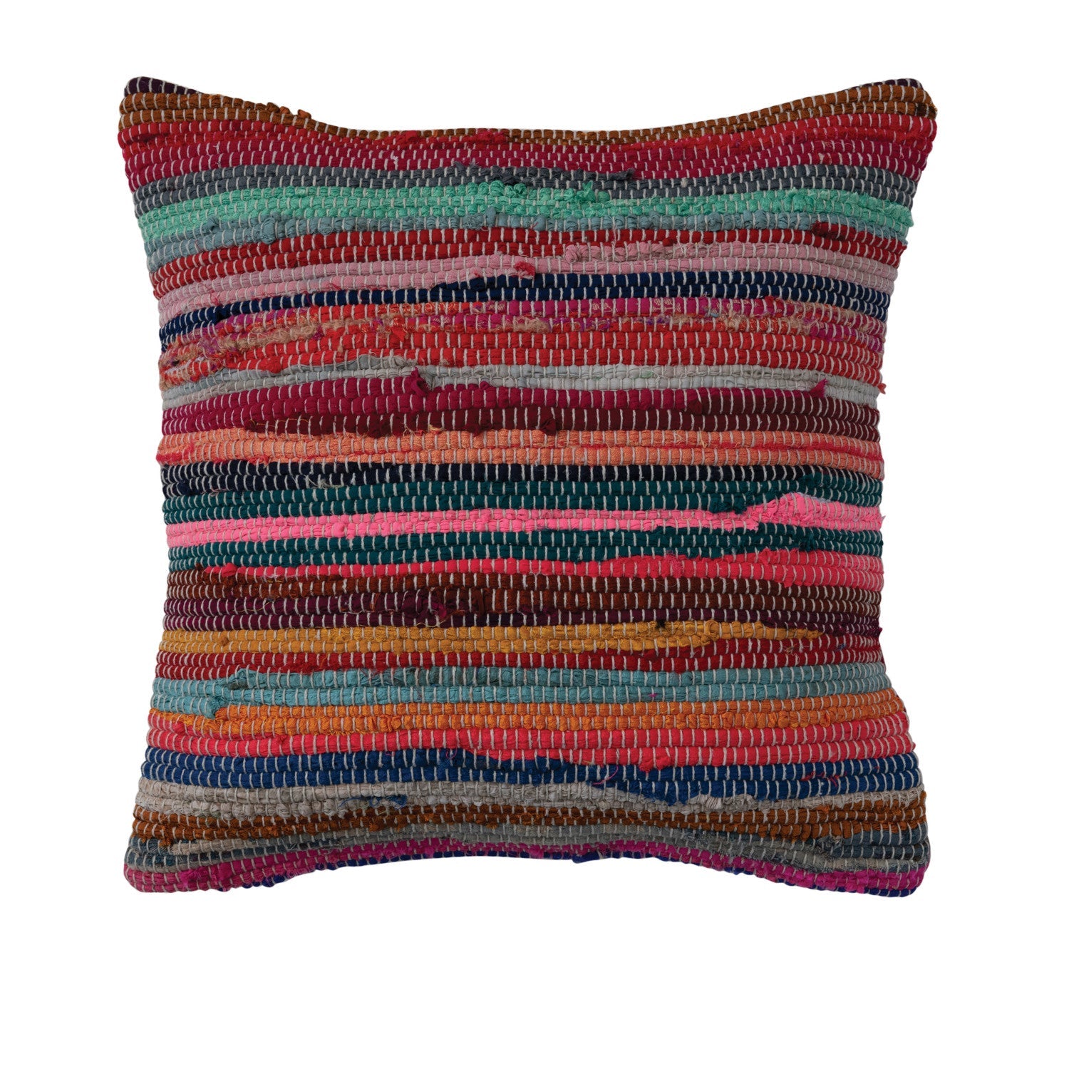 Woven Recycled Cotton Chindi Pillow