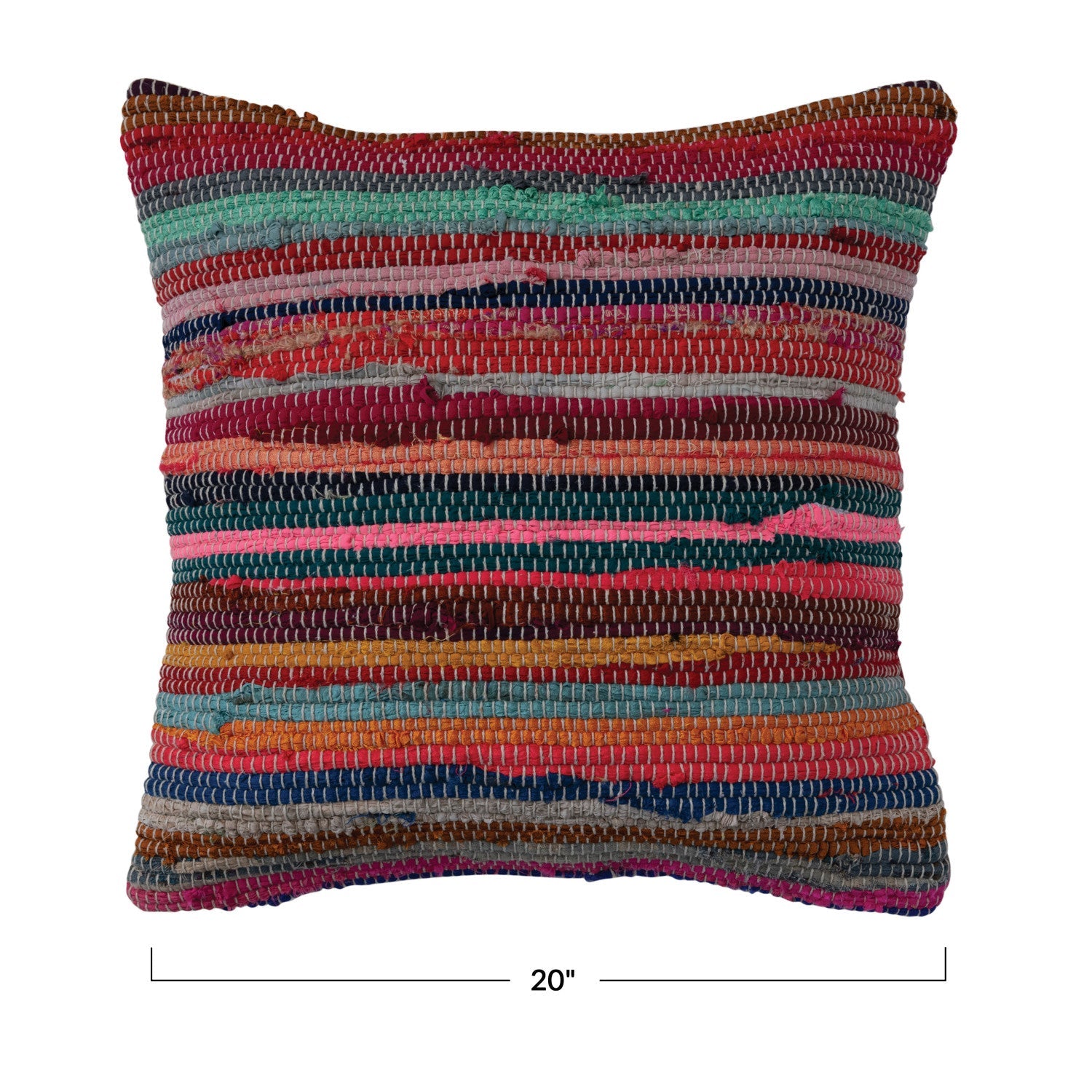 Woven Recycled Cotton Chindi Pillow