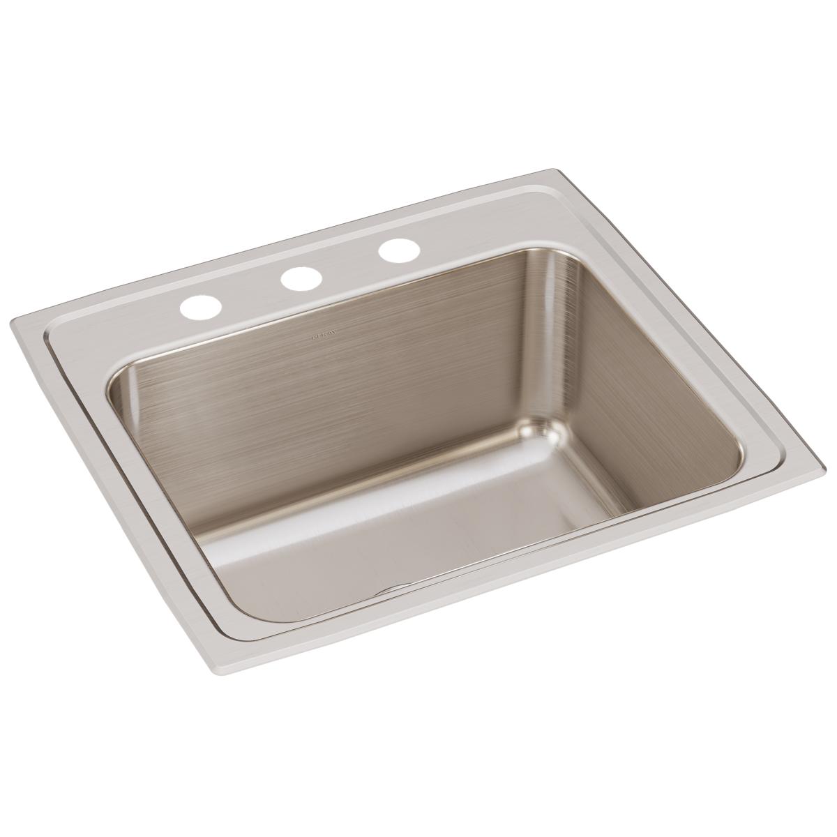 Elkay Lustertone Classic Stainless Steel 22'' X 19-1/2'' X 10-1/8'', Single Bowl Drop-In Sink