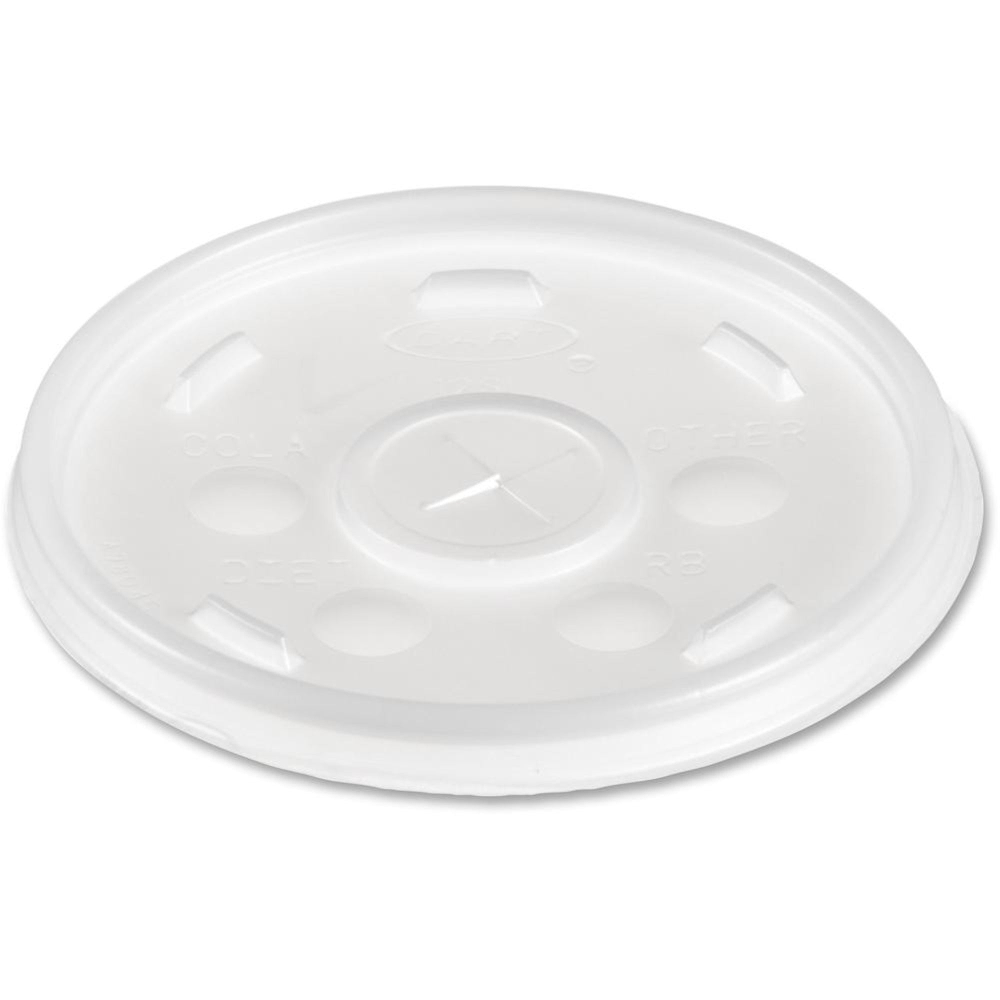 Dart Translucent Slotted Foam Cup Lids - Plastic - 1000 / Carton - Translucent