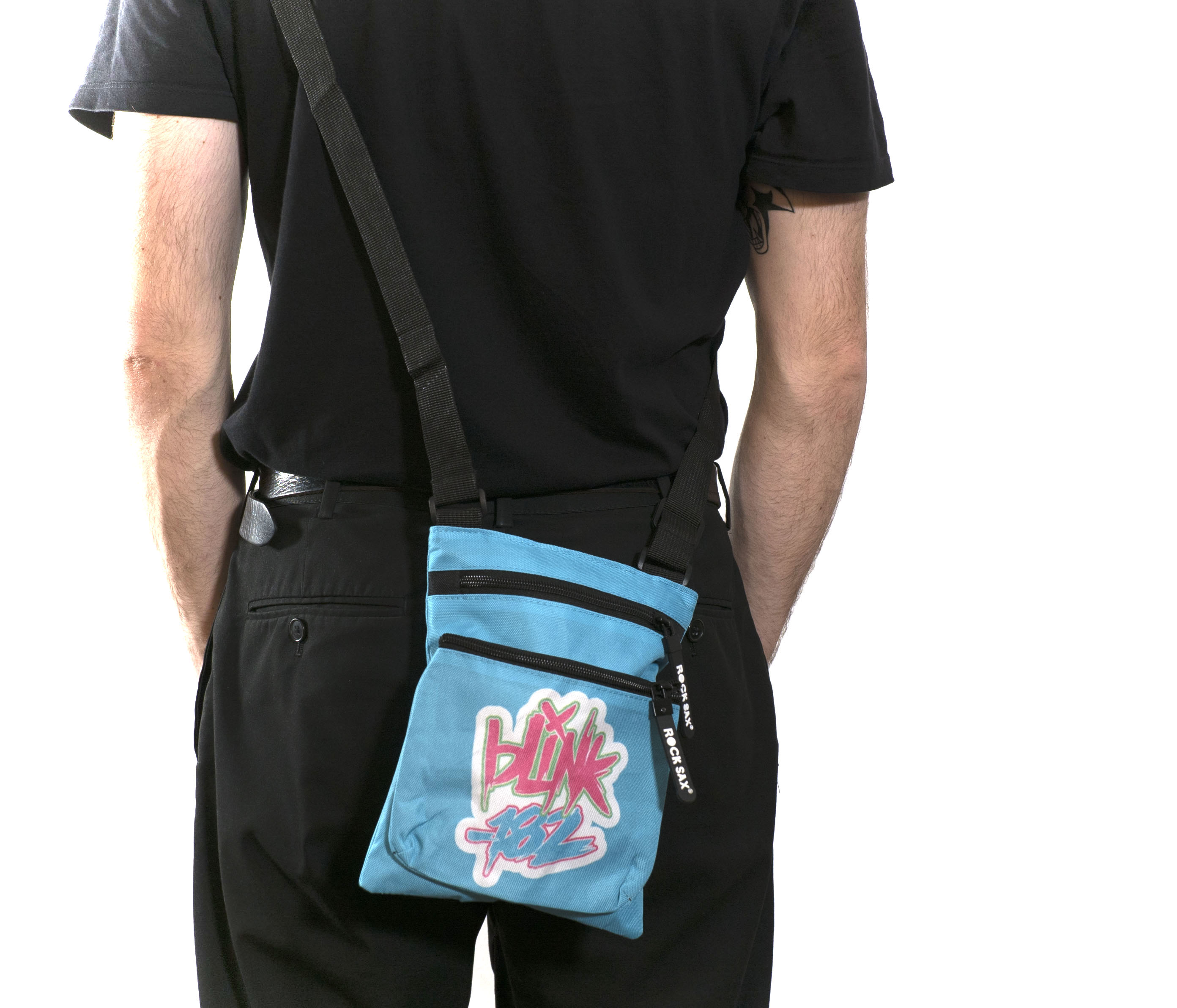 Rocksax Blink 182 Body Bag - Logo Blue