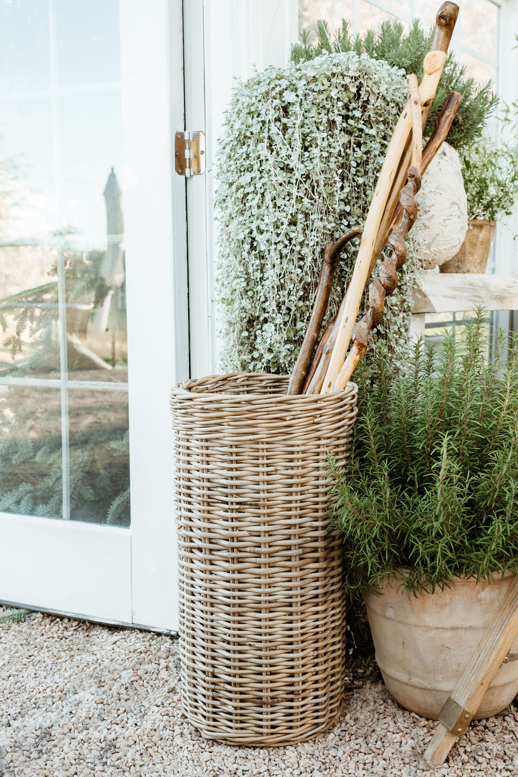 Rattan Round Umbrella Stand