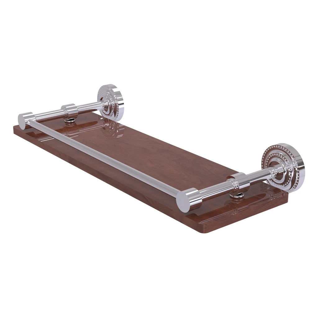 Dottingham Collection 22 Inch Solid Ipe Ironwood Shelf With Gallery Rail - Dt-1-22-Gal-Irw-Pc