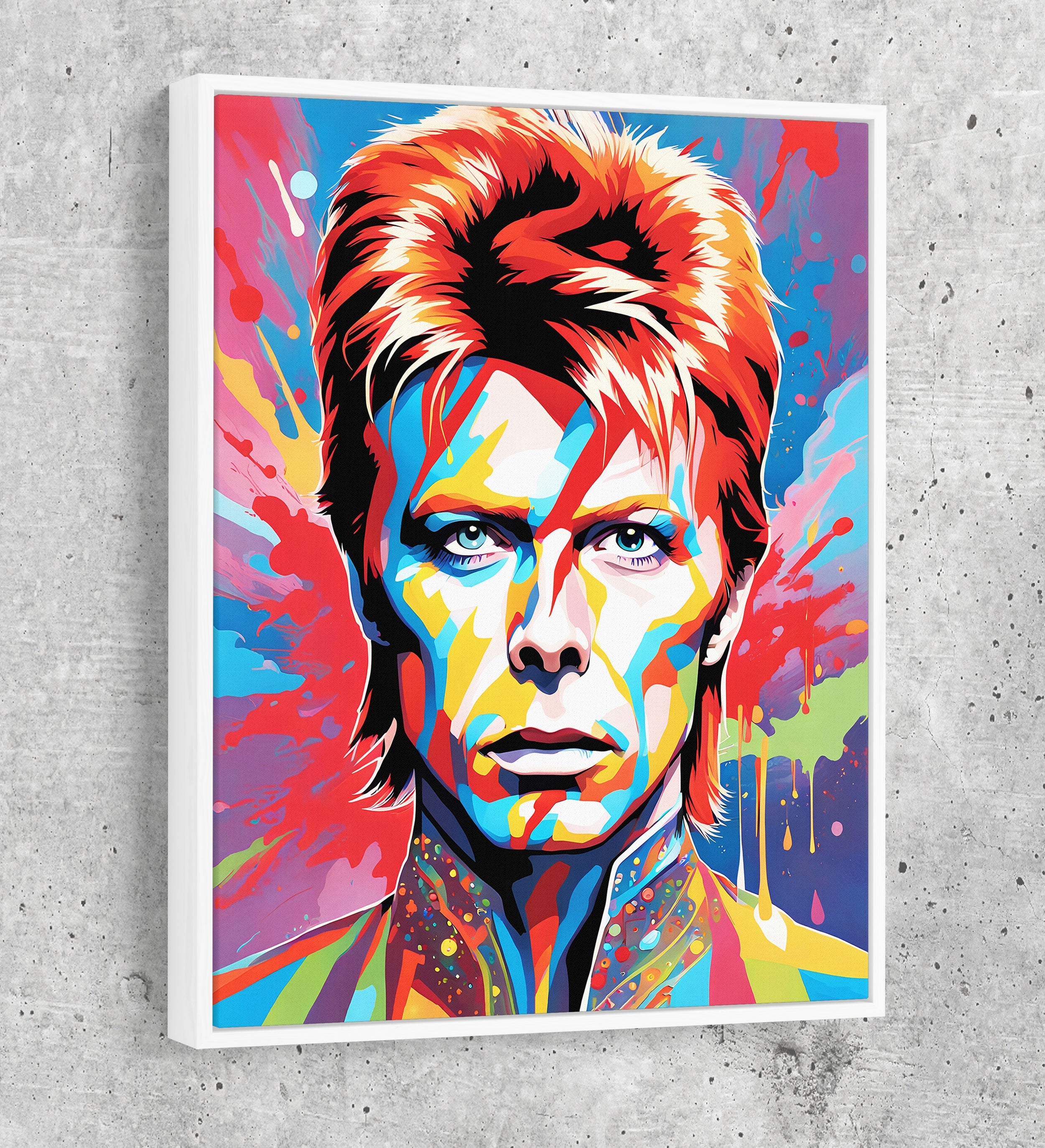 Bowie Canvas Wall Art, Abstract David Bowie Print