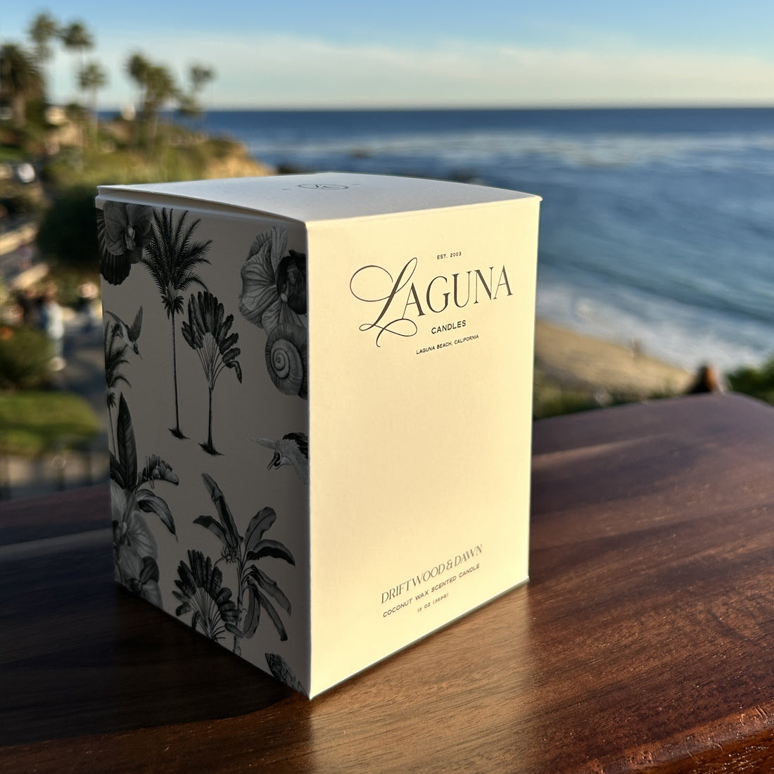 Driftwood & Dawn Luxury Candle | Fresh Tropical Botanical Scent