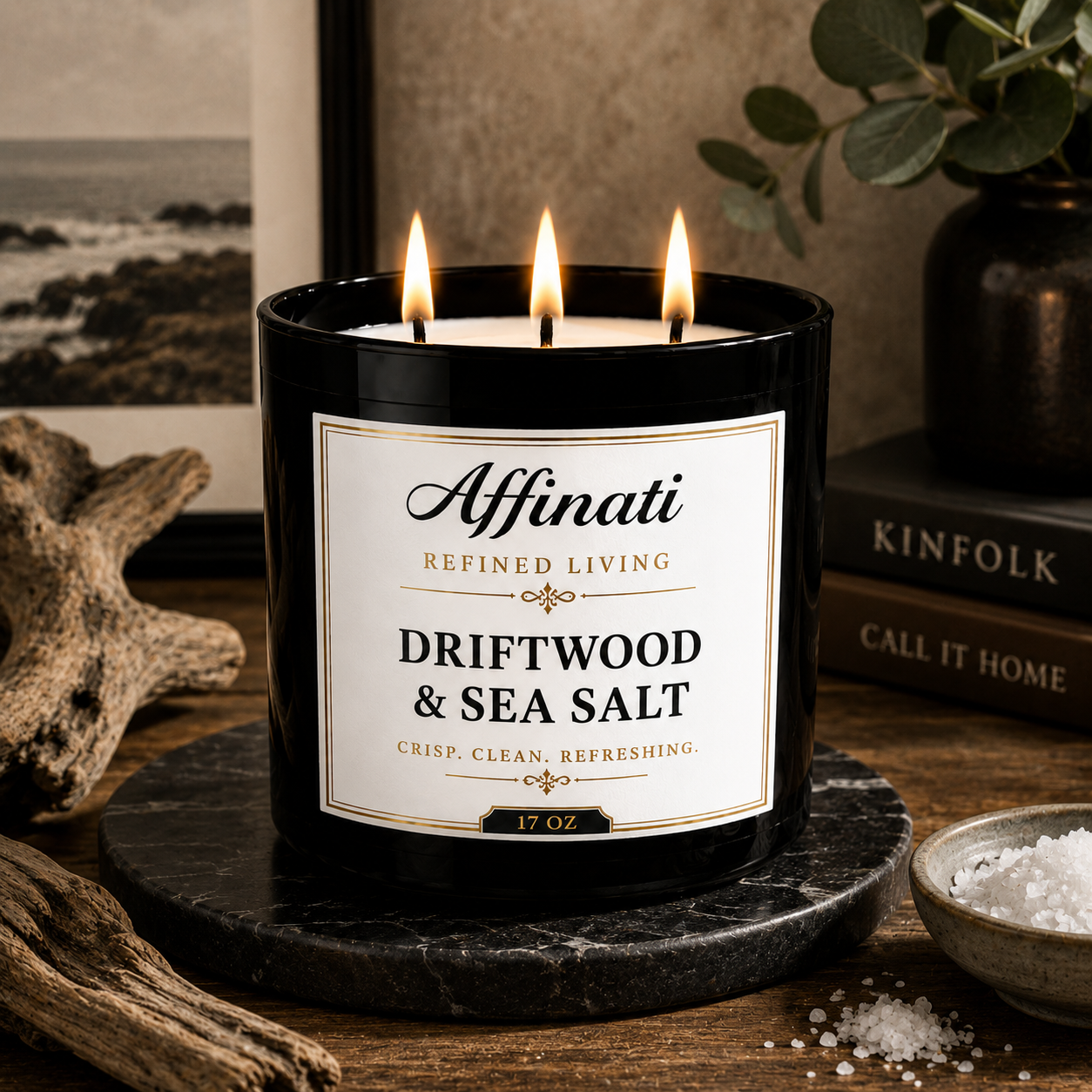 Driftwood & Sea Salt 3-Wick Candle
