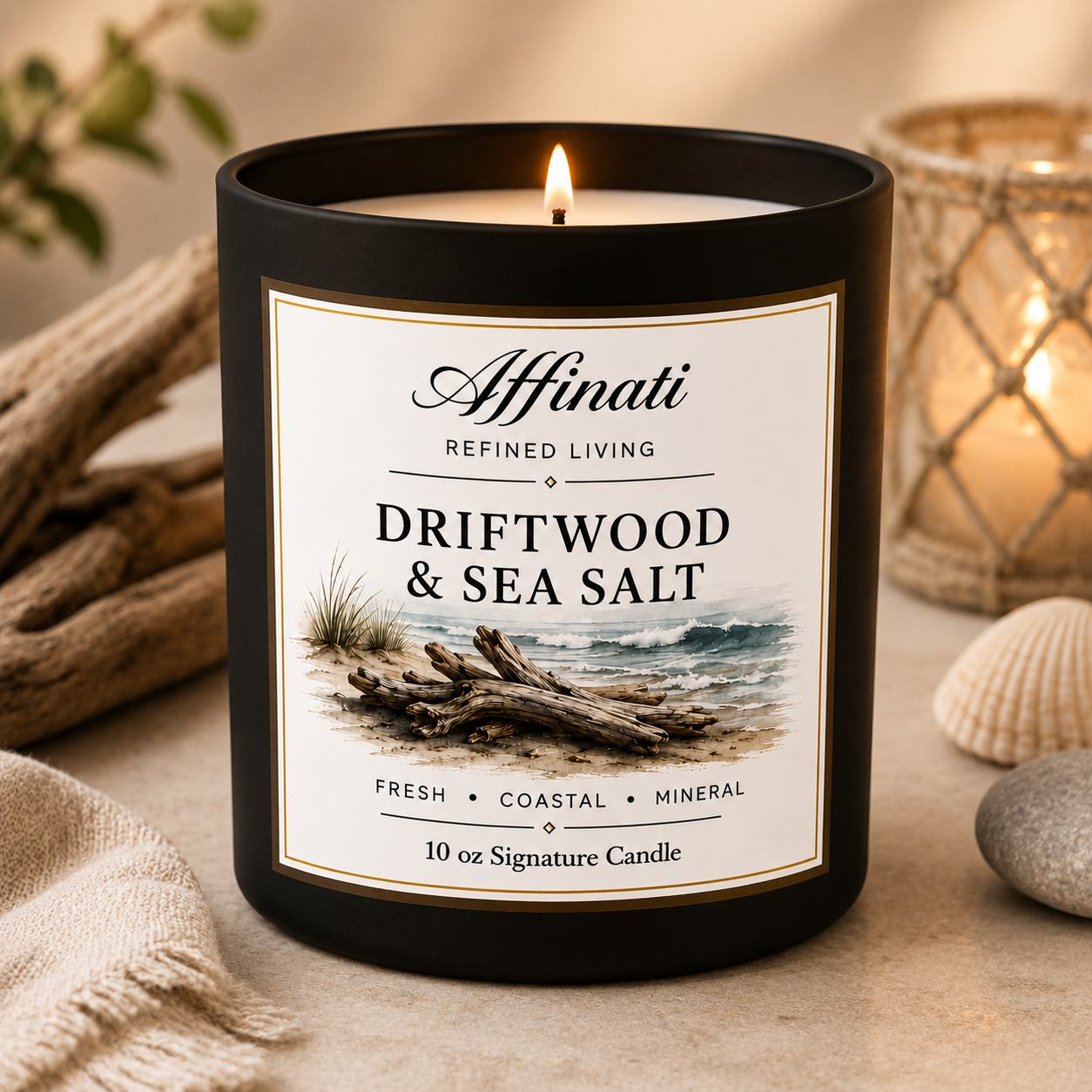Driftwood & Sea Salt Signature Candle