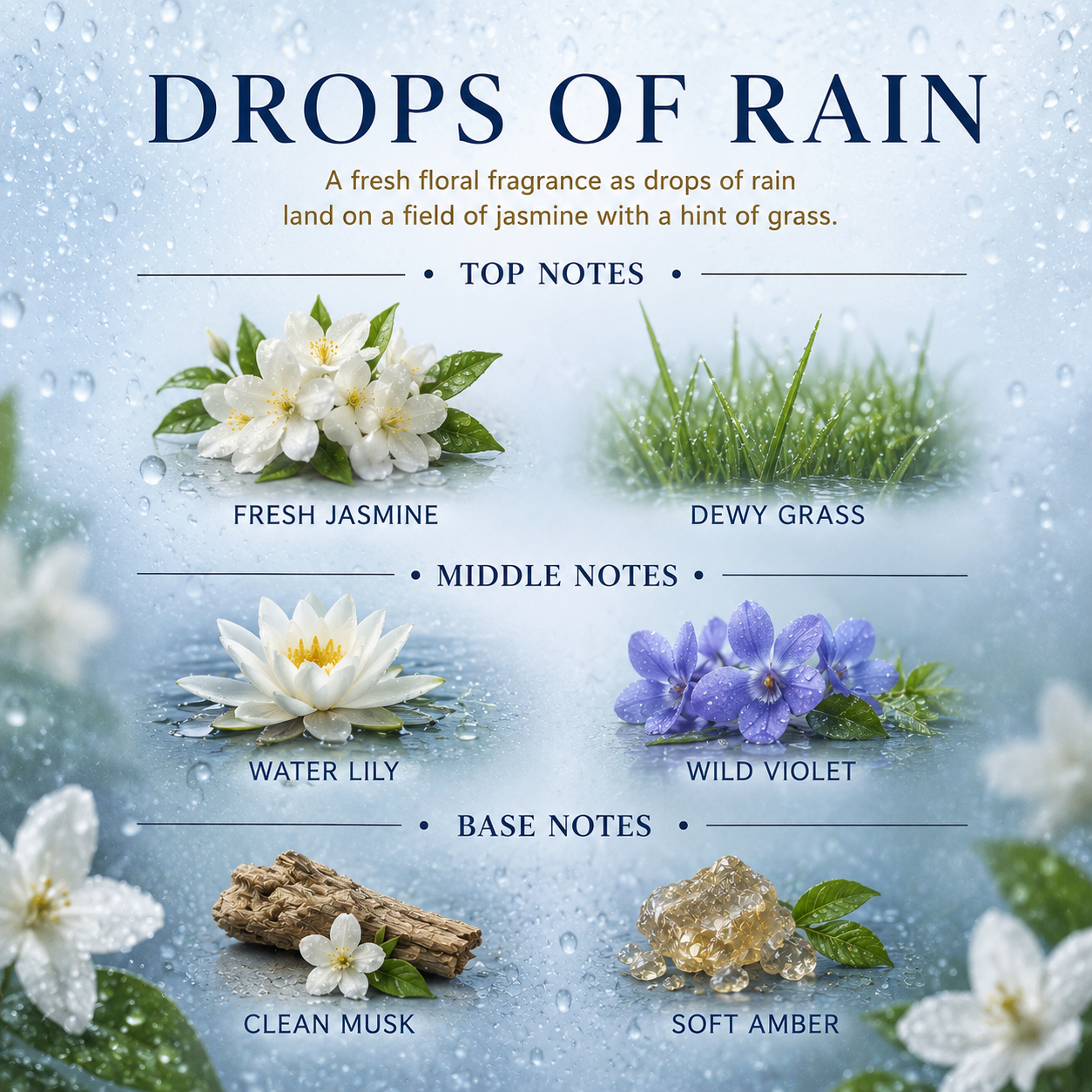 Drops of Rain Original Candle