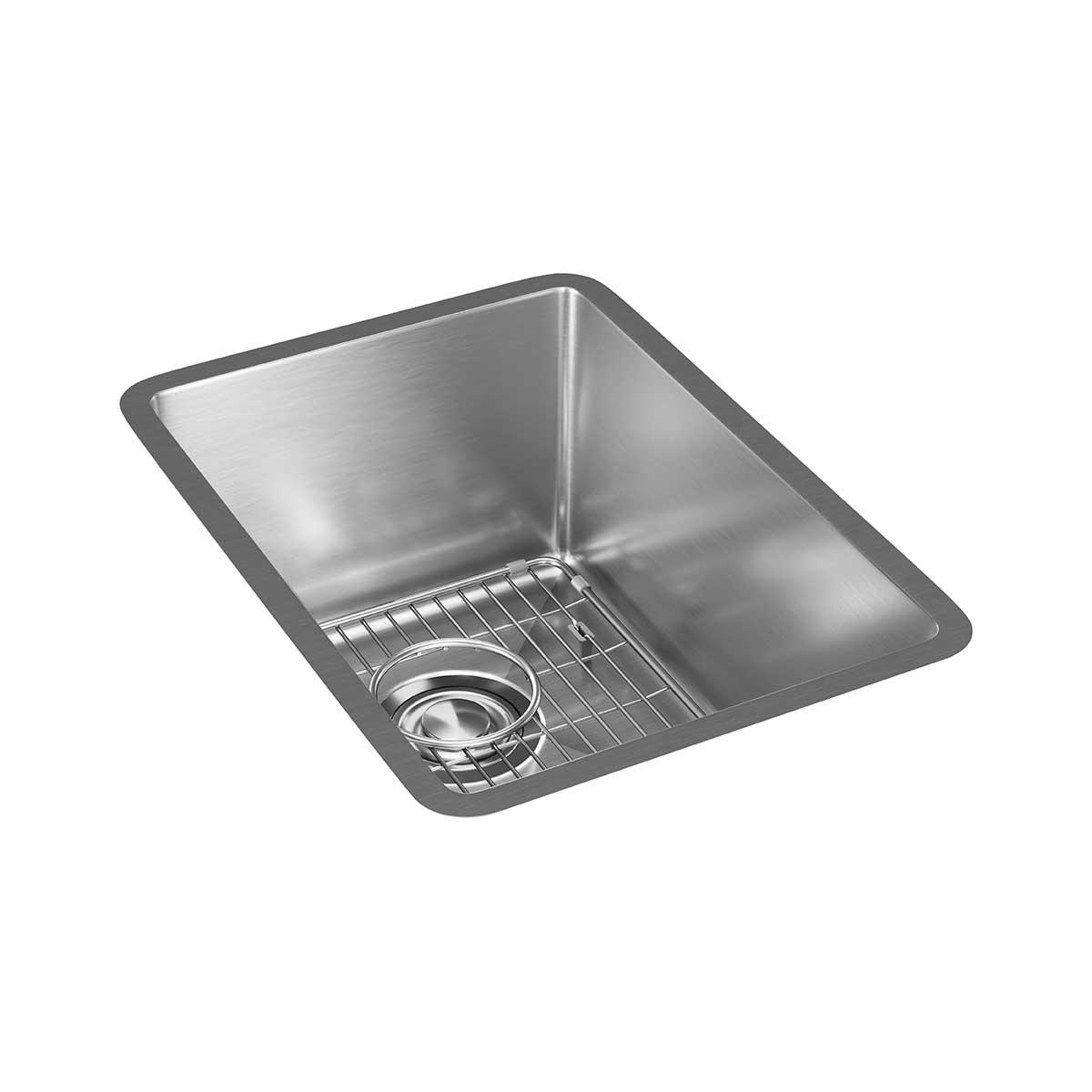Elkay Crosstown Stainless Steel 13-1/2'' x 18-1/2'' x 9''  Single Bowl Undermount Bar Sink Kit