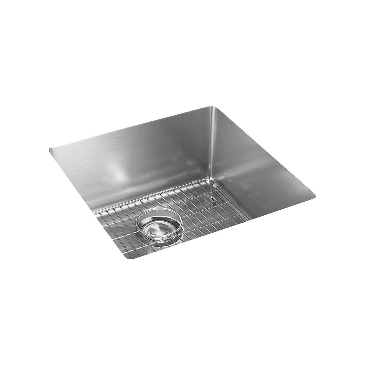 Elkay Crosstown Stainless Steel 18-1/2'' X 18-1/2'' X 9'', Single Bowl Undermount Sink Kit