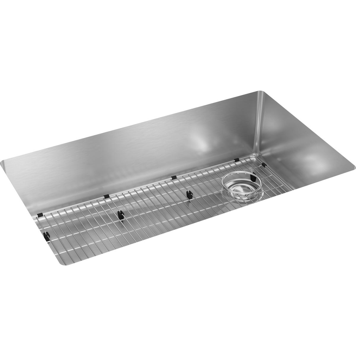 Elkay Crosstown Stainless Steel 31-1/2'' X 18-1/2'' X 9'', Single Bowl Undermount Sink Kit