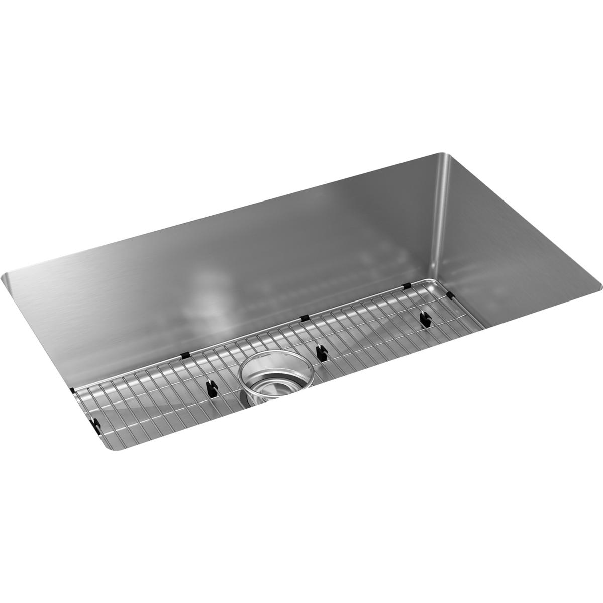 Elkay Crosstown 16 Gauge Stainless Steel, 30-1/2'' X 18-1/2'' X 10'' Single Bowl Undermount Sink Kit