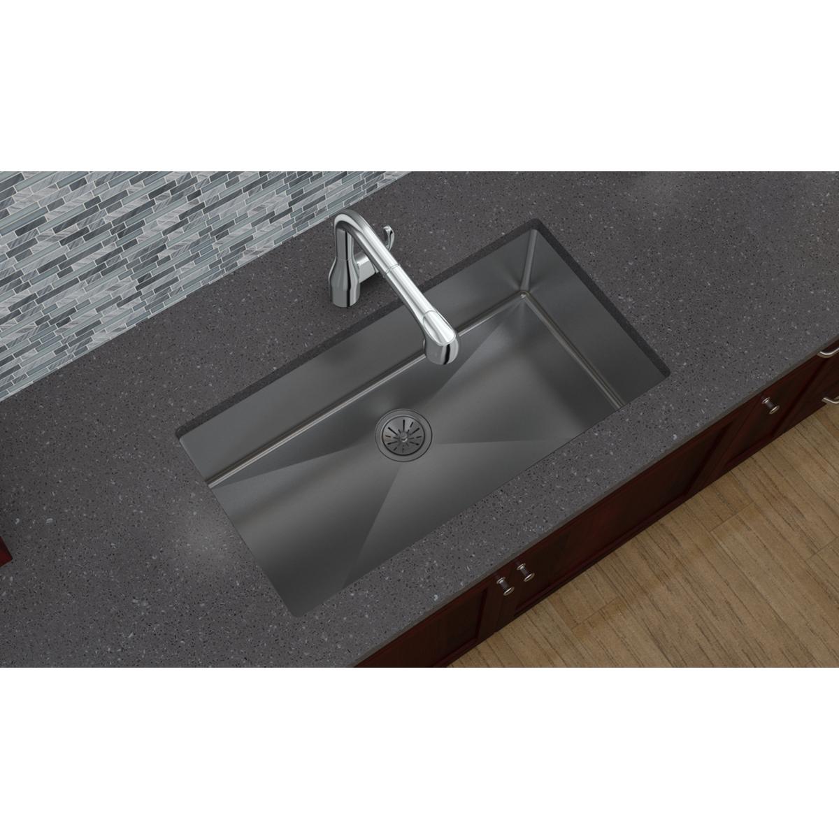 Elkay Crosstown 16 Gauge Stainless Steel 32-1/2'' x 18'' x 10''  Single Bowl Undermount Sink