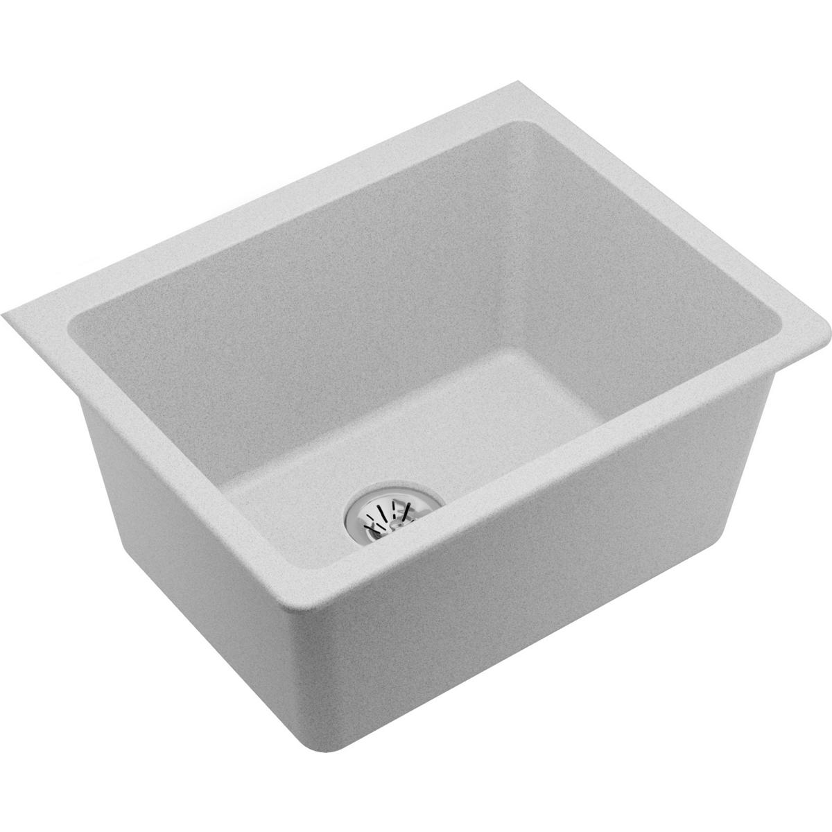 Elkay Quartz Classic 25'' X 18-1/2'' X 11-13/16'', Undermount Laundry Sink With Perfect Drain, White