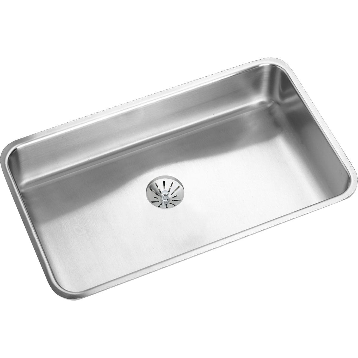 Elkay Lustertone Stainless Steel 30-1/2'' X 18-1/2'' X 4-3/8'', Single Bowl Undermount Ada Sink With Perfect Drain
